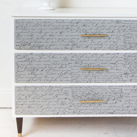 Texture - Script - Color Transfer - 24” x 22” - Amy Howard At Home