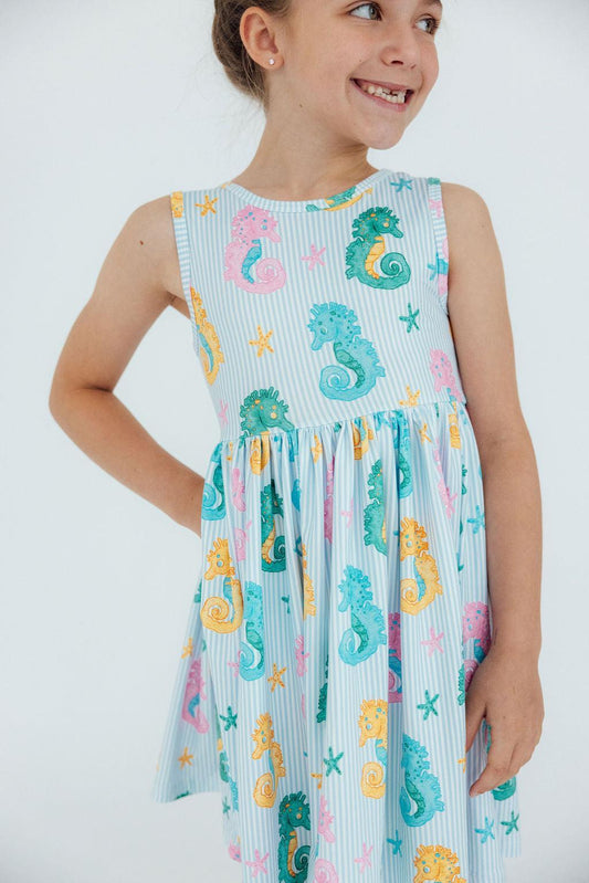 Seahorse Swirl Tank Twirl Dress - Mila & Rose ®