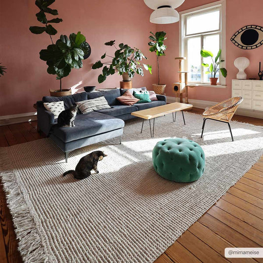 Senneterre Bleached Jute Rug - 9’6’’ x 13’6’’ Rectangle - Boutique Rugs