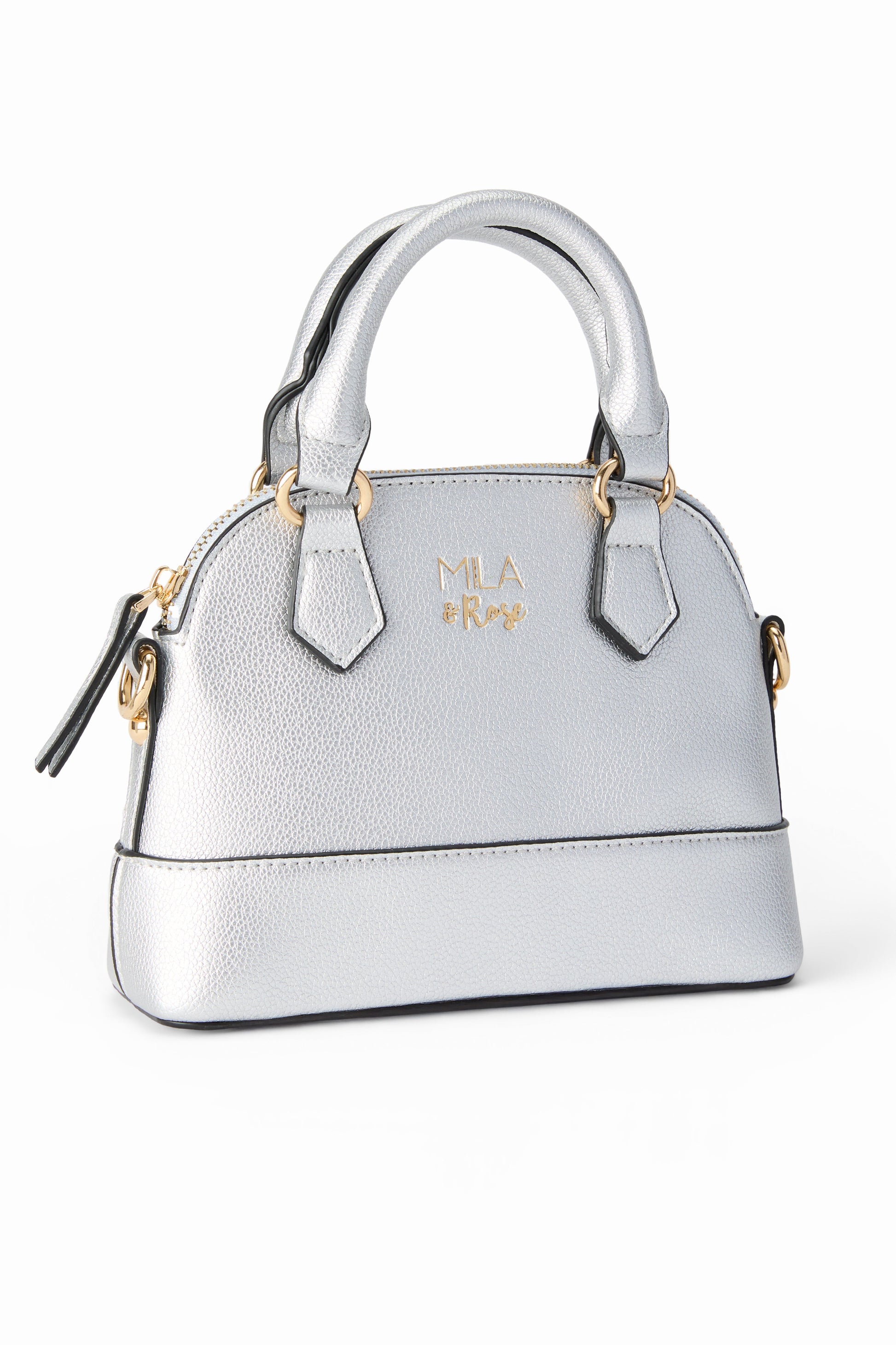 Silver Metallic Girl’s Crossbody Purse - Mila & Rose ®