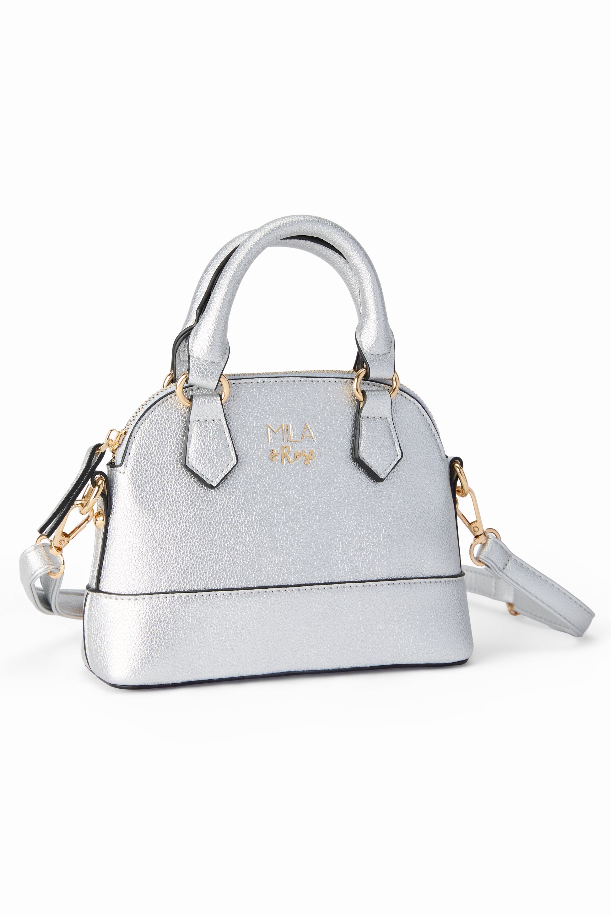 Silver Metallic Girl’s Crossbody Purse - Mila & Rose ®