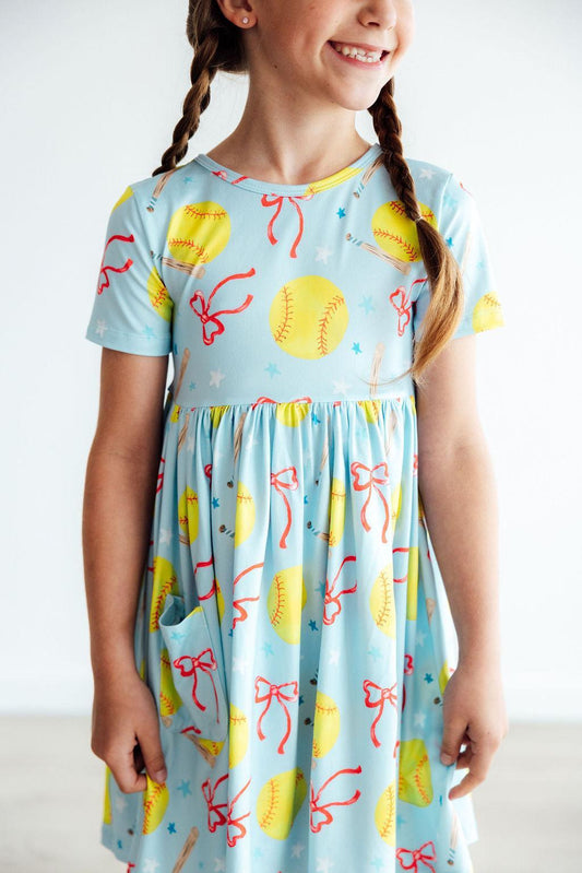 Softball Sweetie Baseball Twirl Dress - Mila & Rose ®