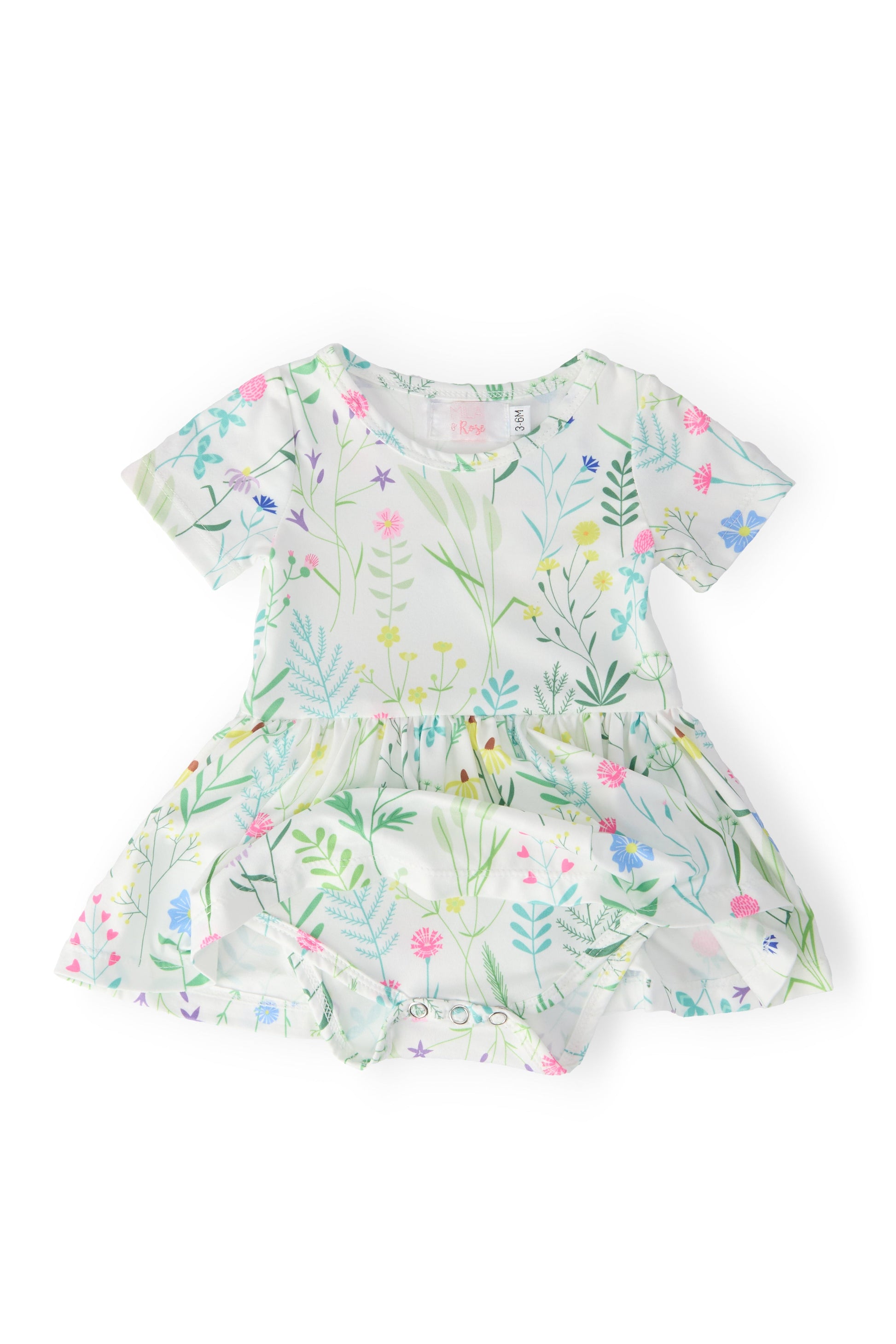 Dandelion Floral Twirl Bodysuit Baby Outfit - Mila & Rose ®