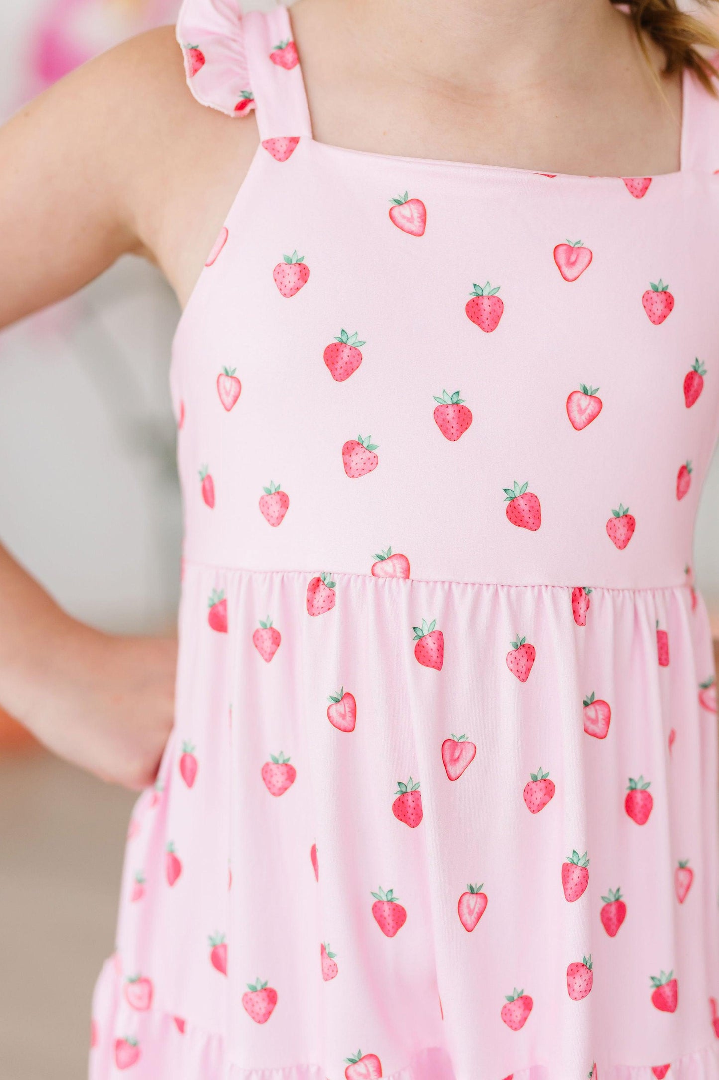 Sweet Strawberries Ruffle Maxi Dress - Mila & Rose ®