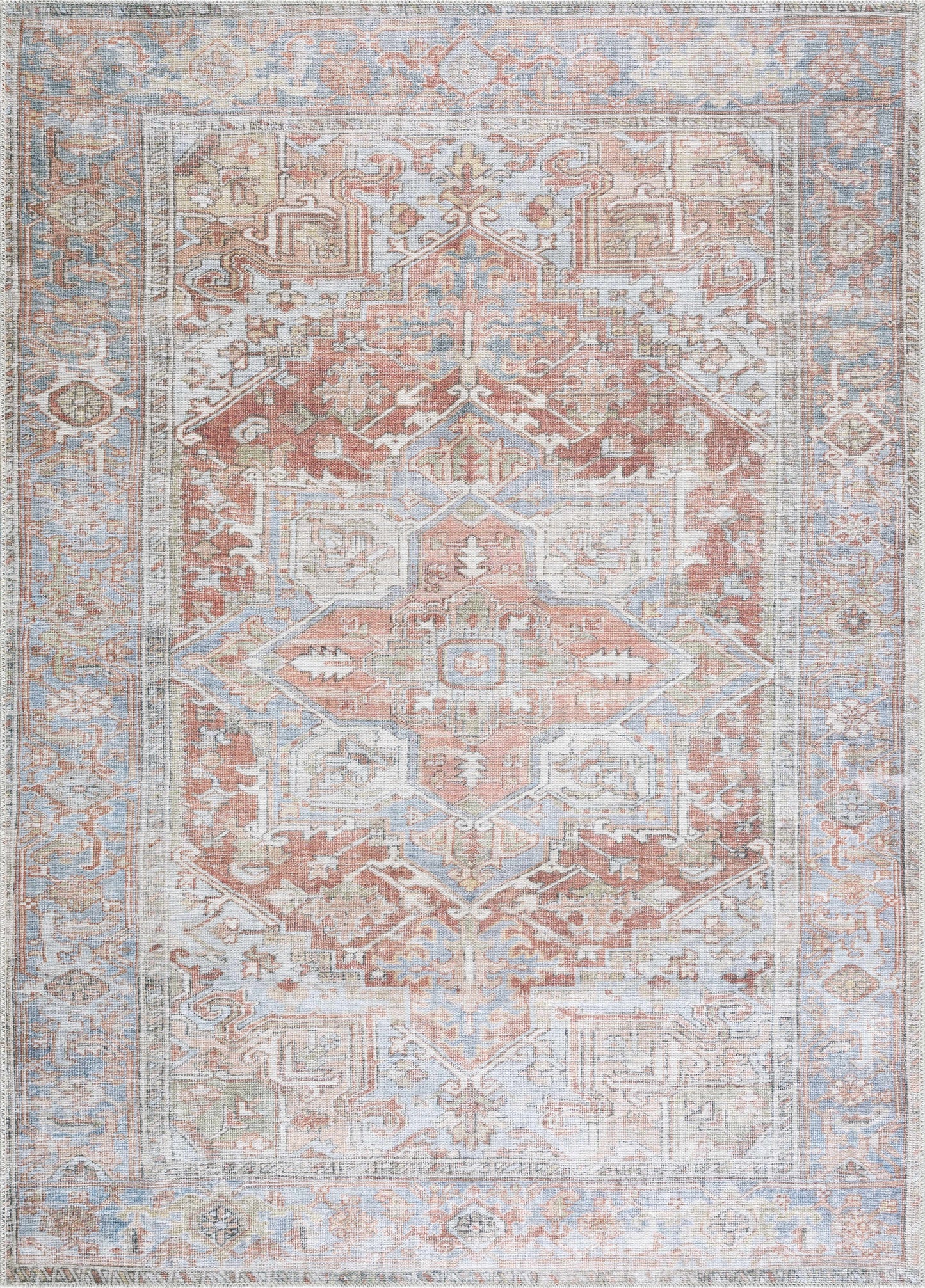 Rust Maayon Washable Rug - Boutique Rugs
