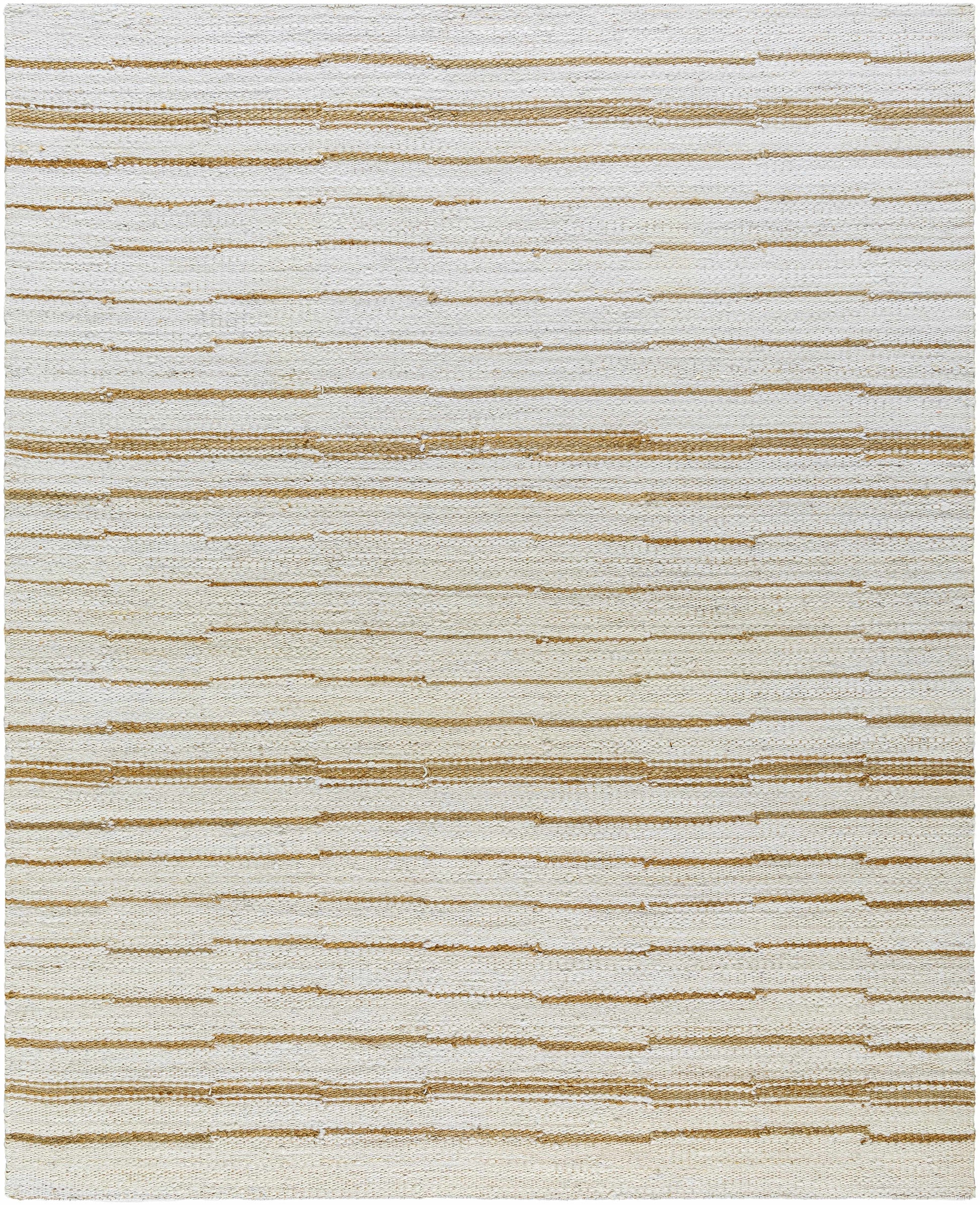 Broken Striped Jute Rug - 8’ x 10’ Rectangle - Boutique Rugs