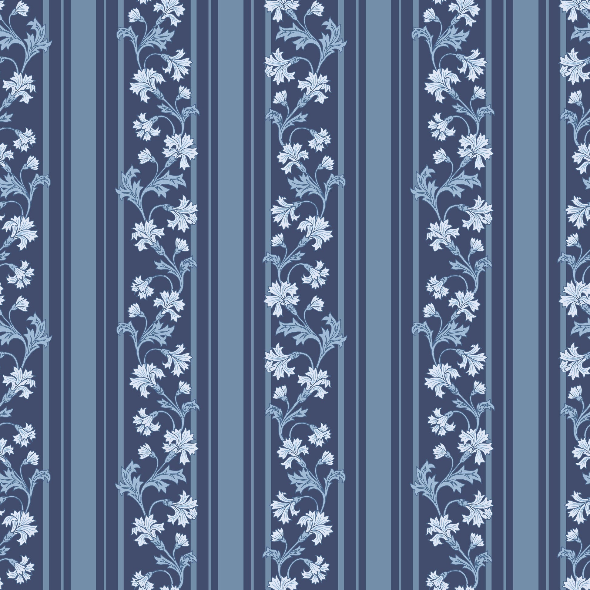 Tillie Wallpaper by Anna Black Creative - Sample 1 foot by 1 foot / Dark Blue - Loomwell Home Goods