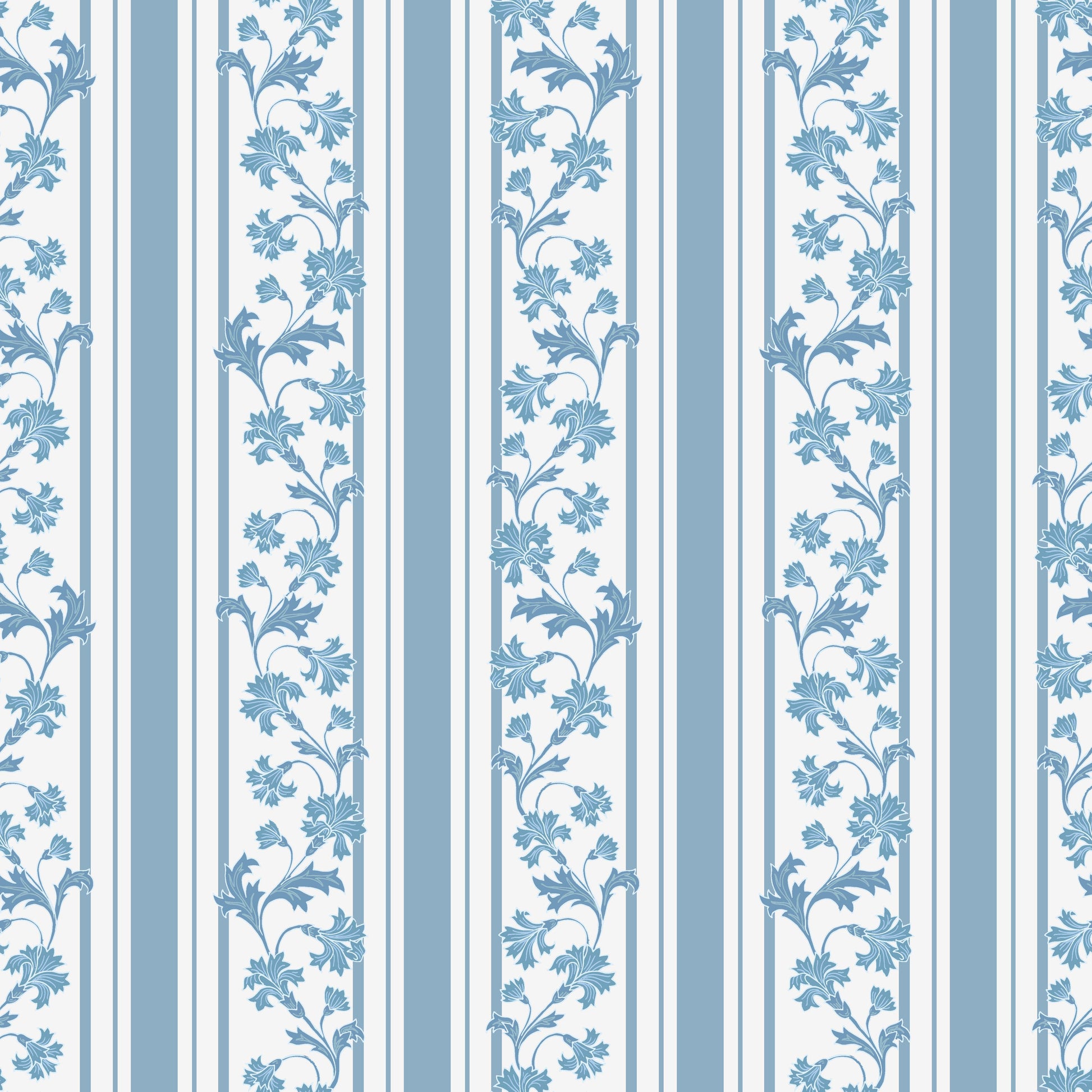 Tillie Wallpaper by Anna Black Creative - Sample 1 foot by 1 foot / Blue - Loomwell Home Goods