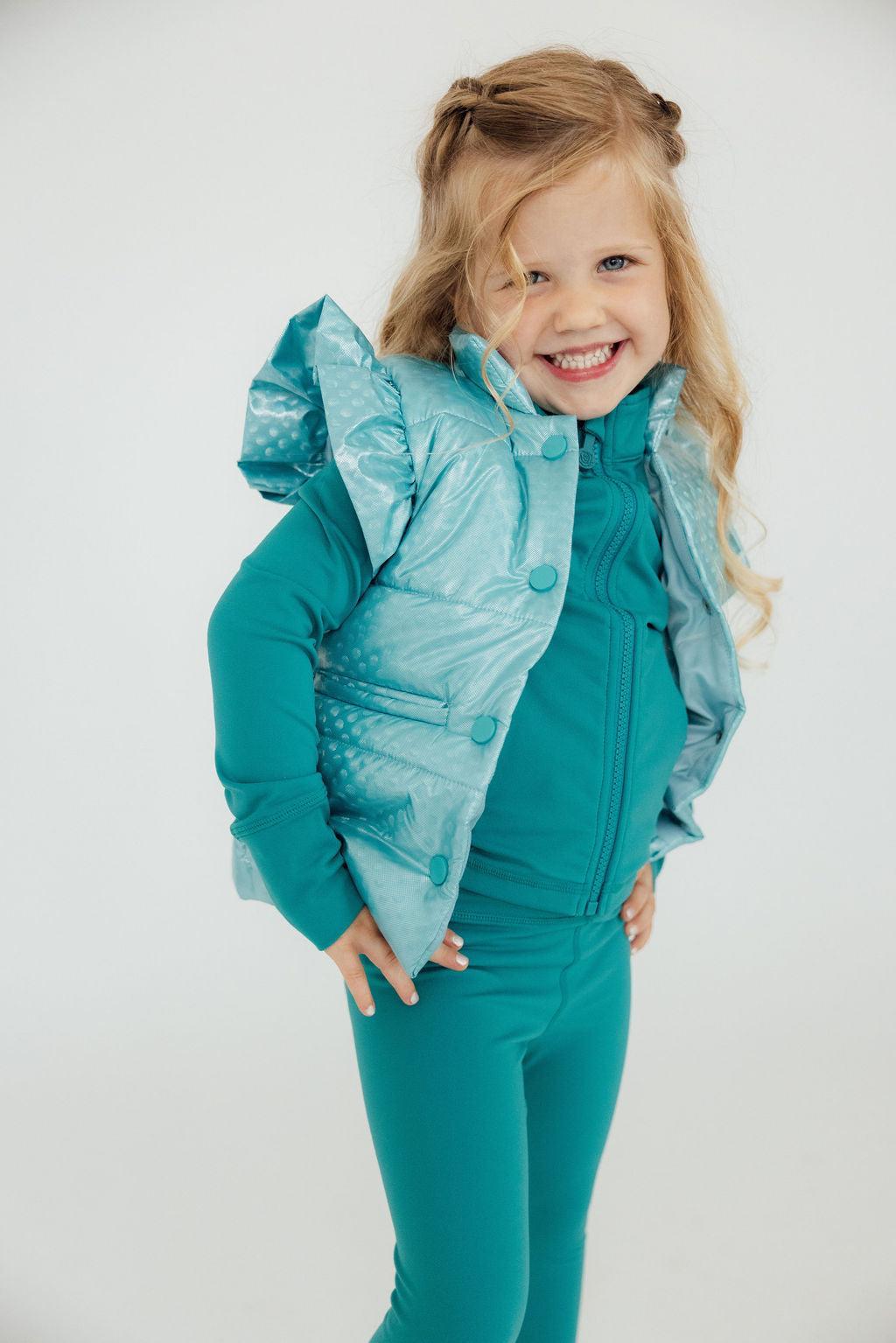 Turquoise Dot Puffer Vest - Mila & Rose ®