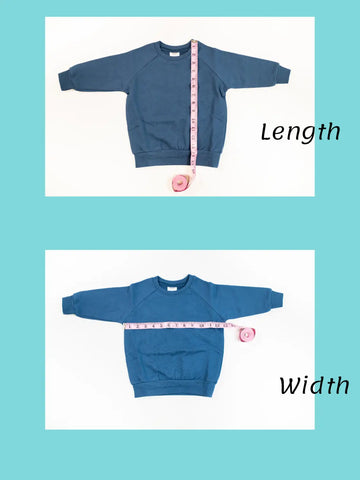 Blue combed cotton double unisex kids sweatshirt with pink tape sizing