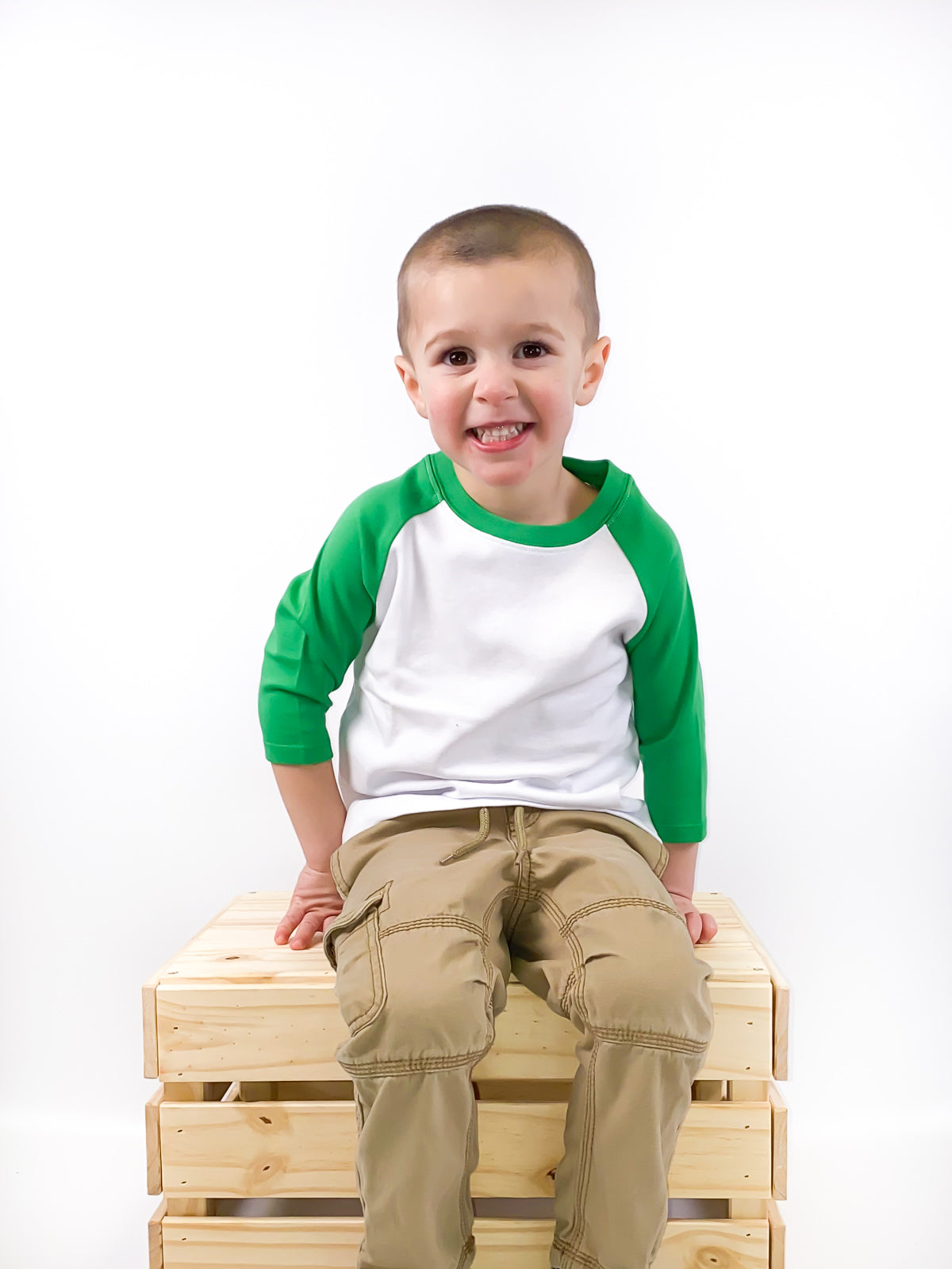 Unisex Raglan Shirt with White Body (Youth) by - ARB Blanks