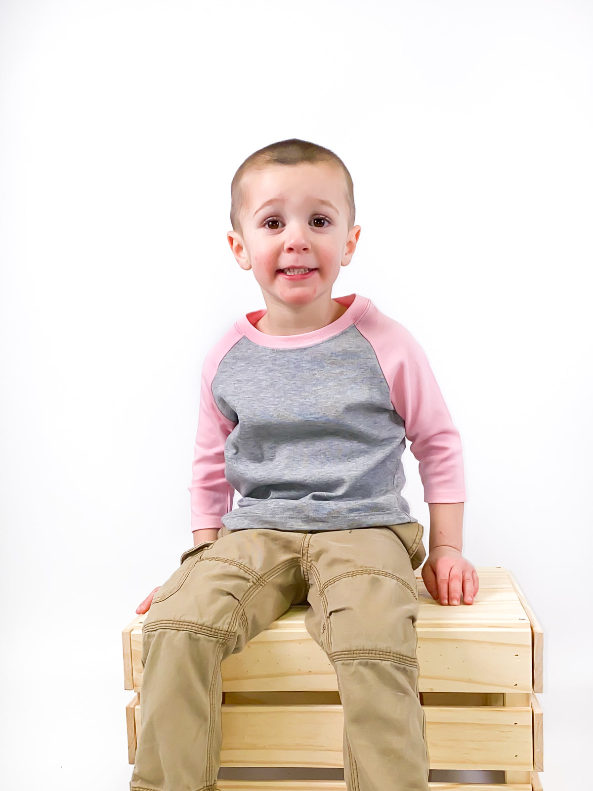 Unisex Raglan Shirt with Grey Body (12M-Toddler) - ARB Blanks