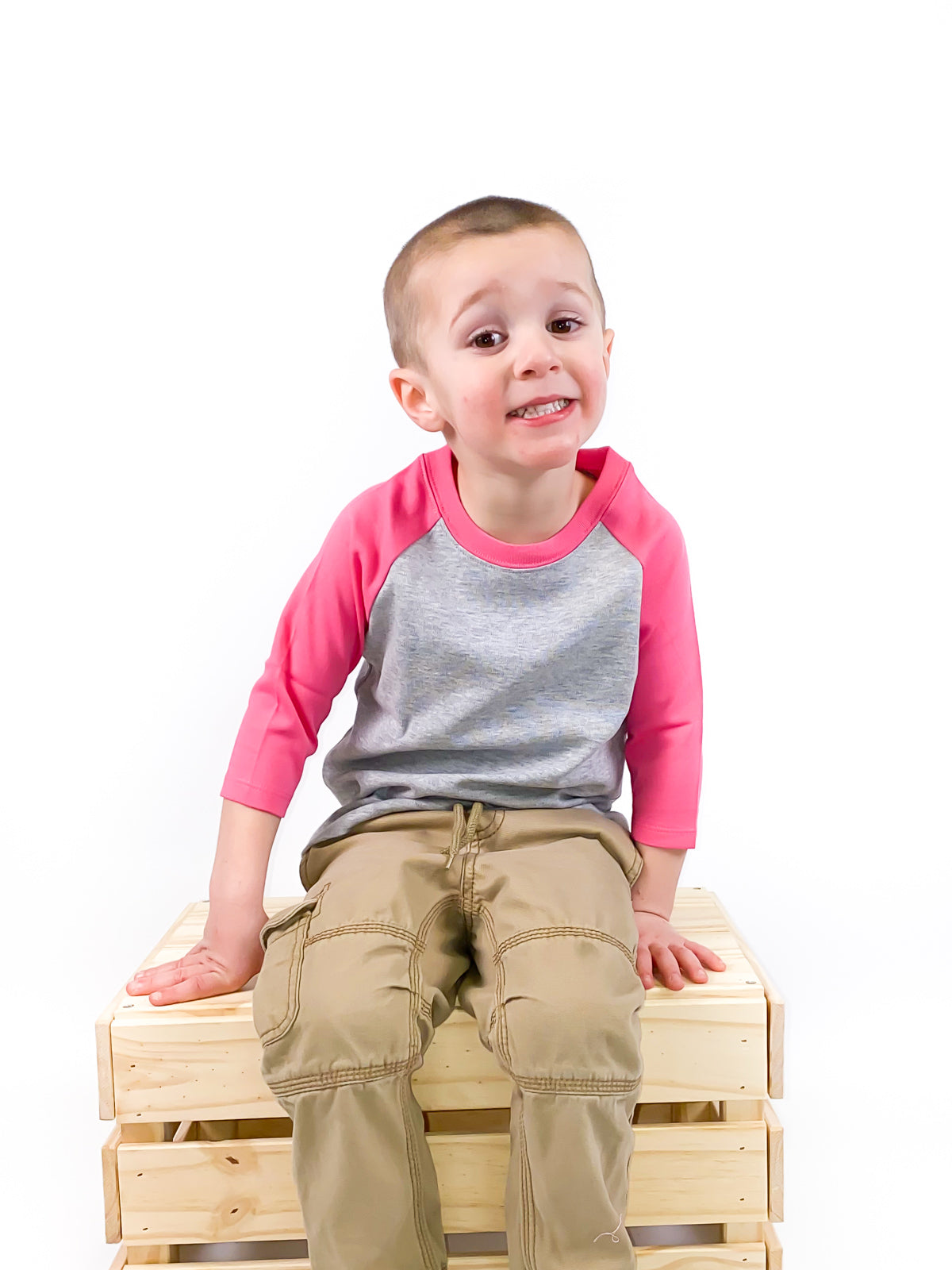 Unisex Raglan Shirt with Grey Body (12M-Toddler) - ARB Blanks