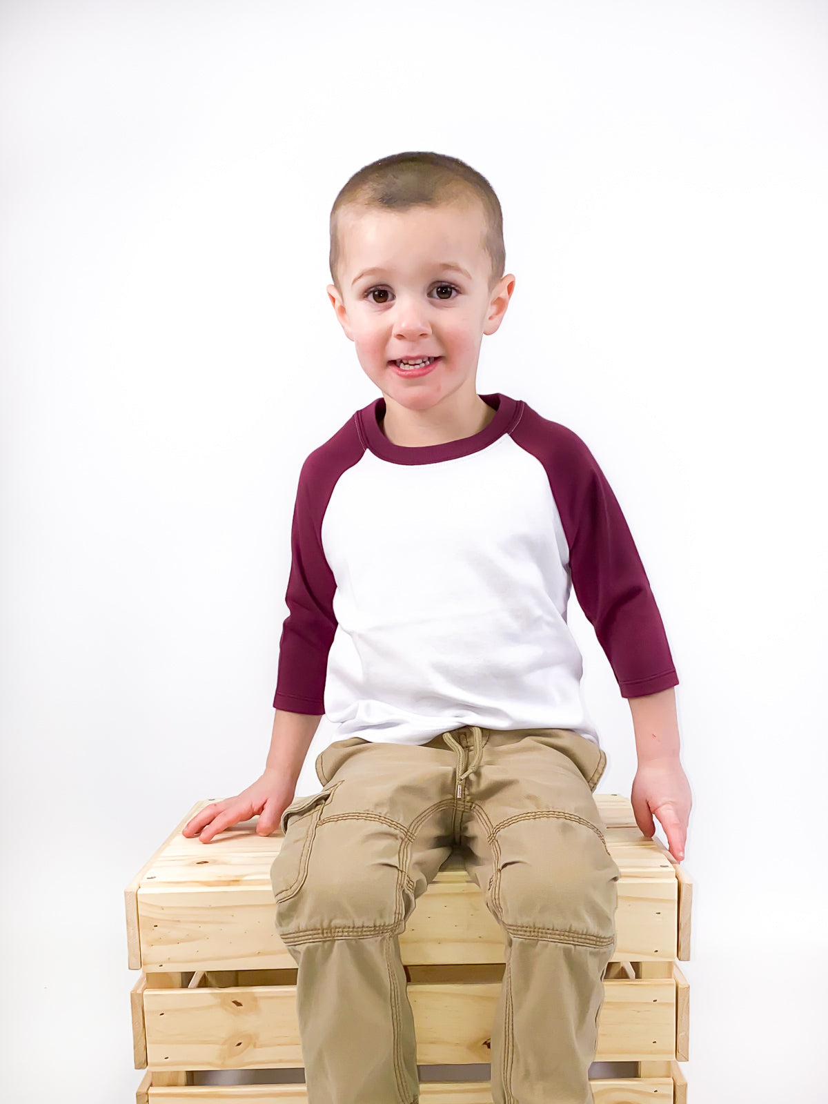 Unisex Raglan Shirt with White Body (Youth) by - ARB Blanks