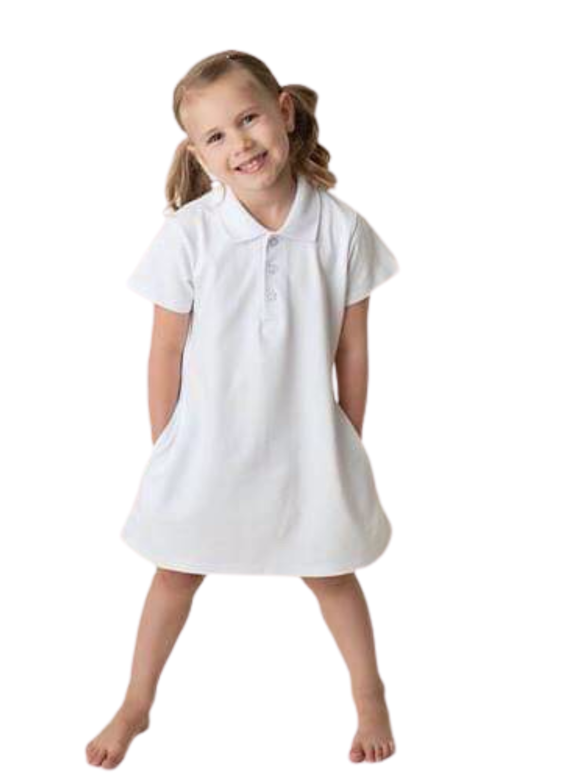 Girl’s Short Sleeve Polo Dress with Pockets - ARB Blanks