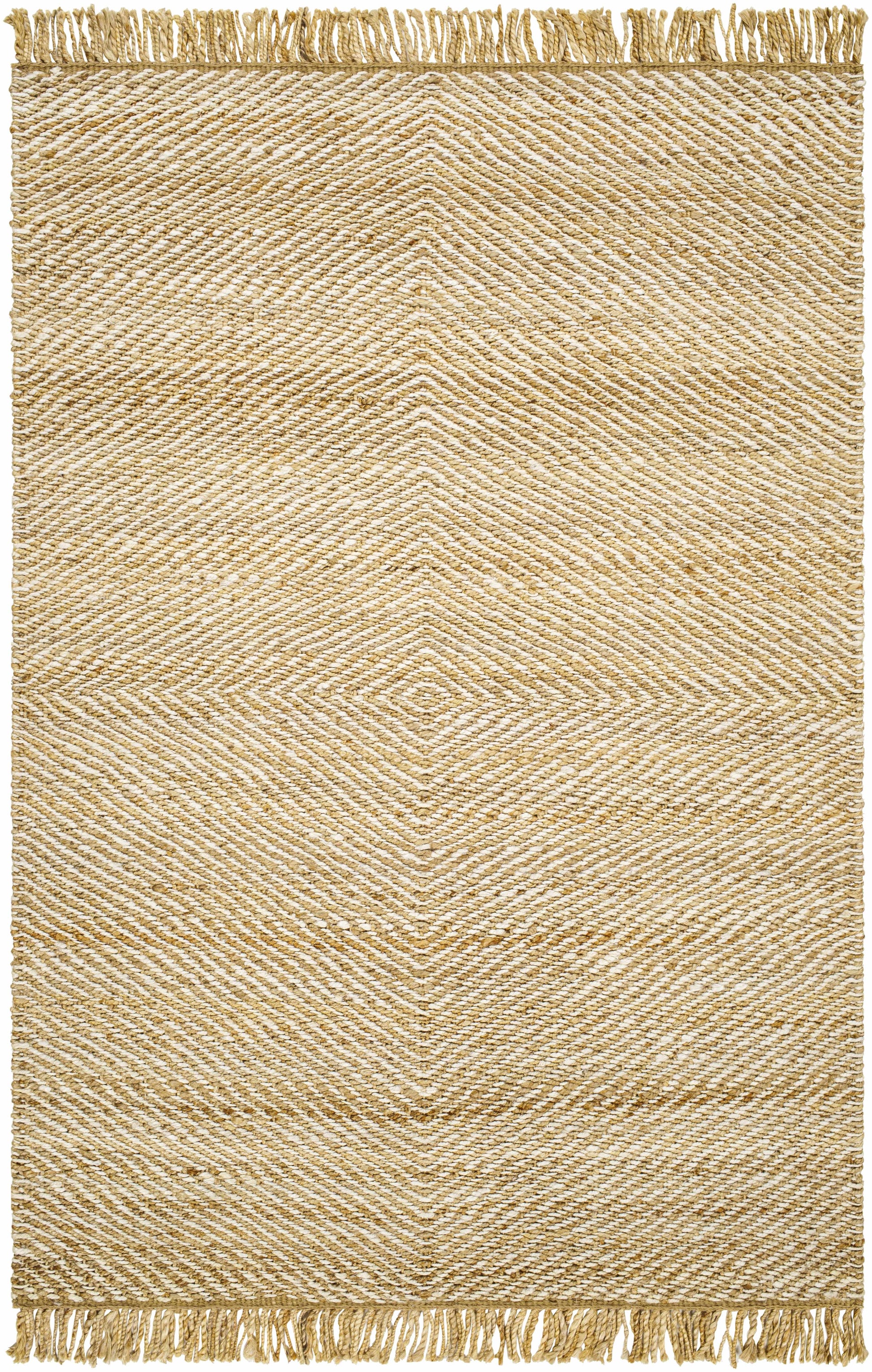 Jute Area Rug with Fringe - 5’ x 7’6’’ Rectangle - Boutique Rugs