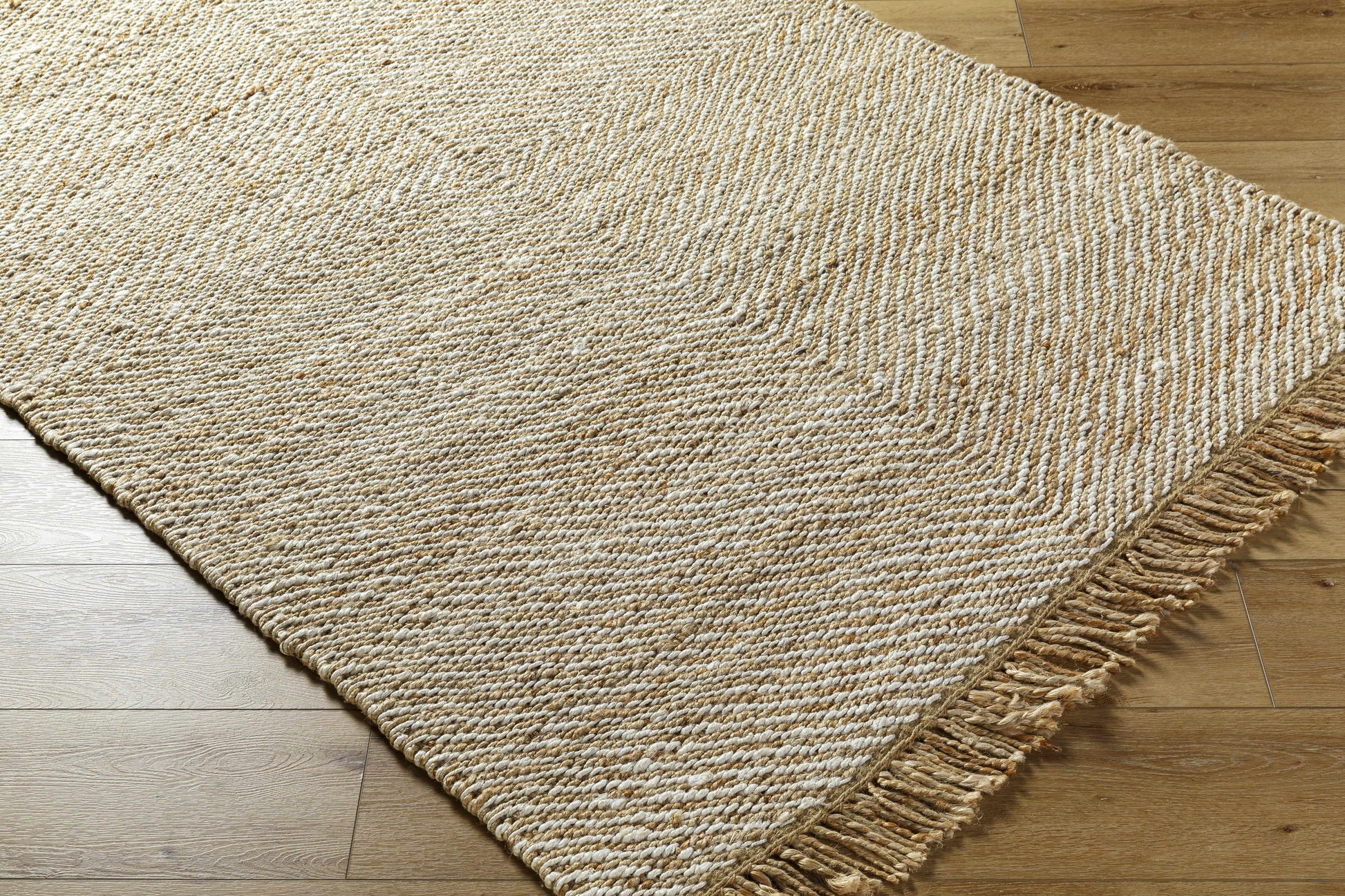 Jute Area Rug with Fringe - Boutique Rugs