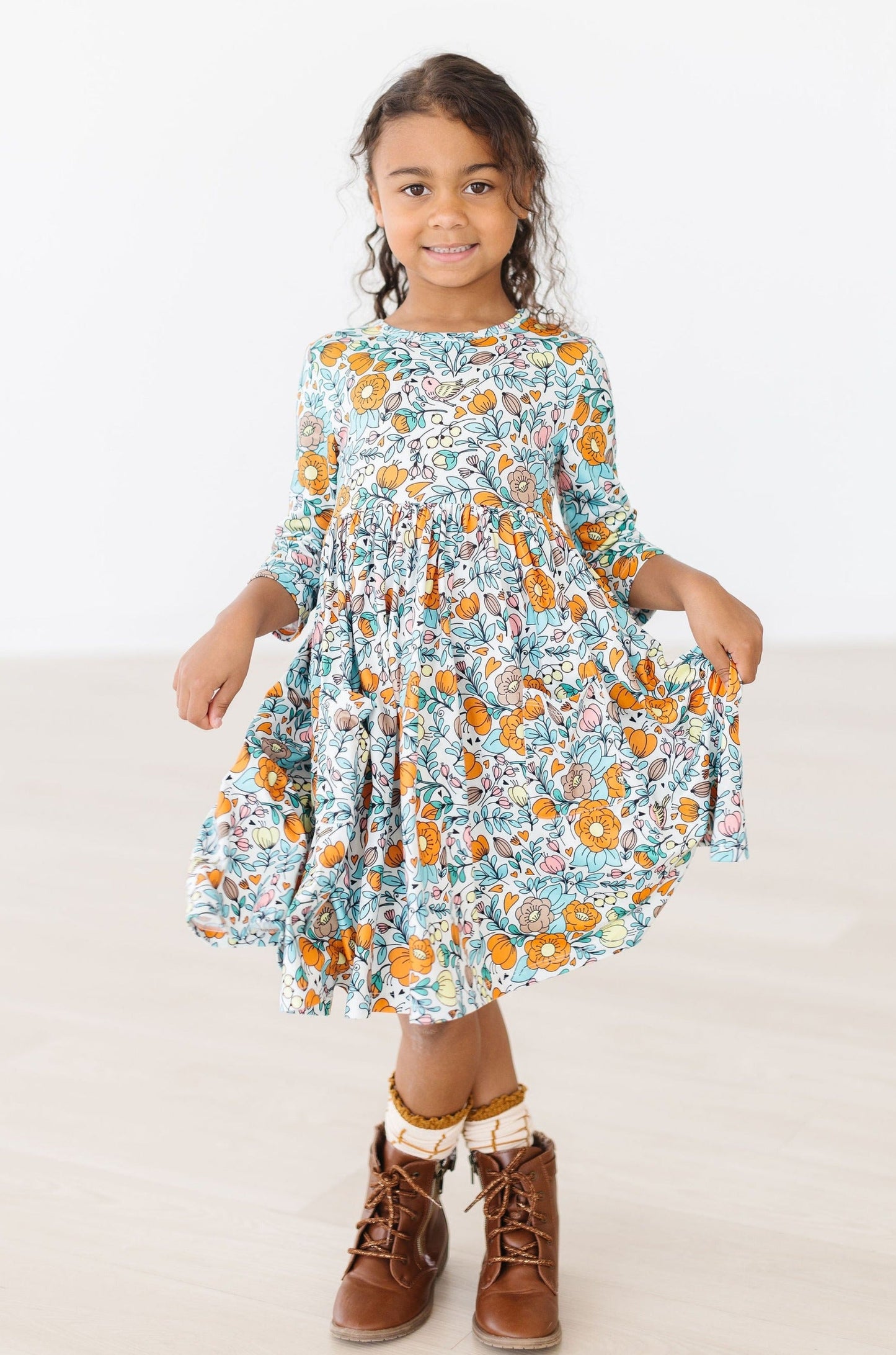 Vintage Vibes Floral Twirl Dress