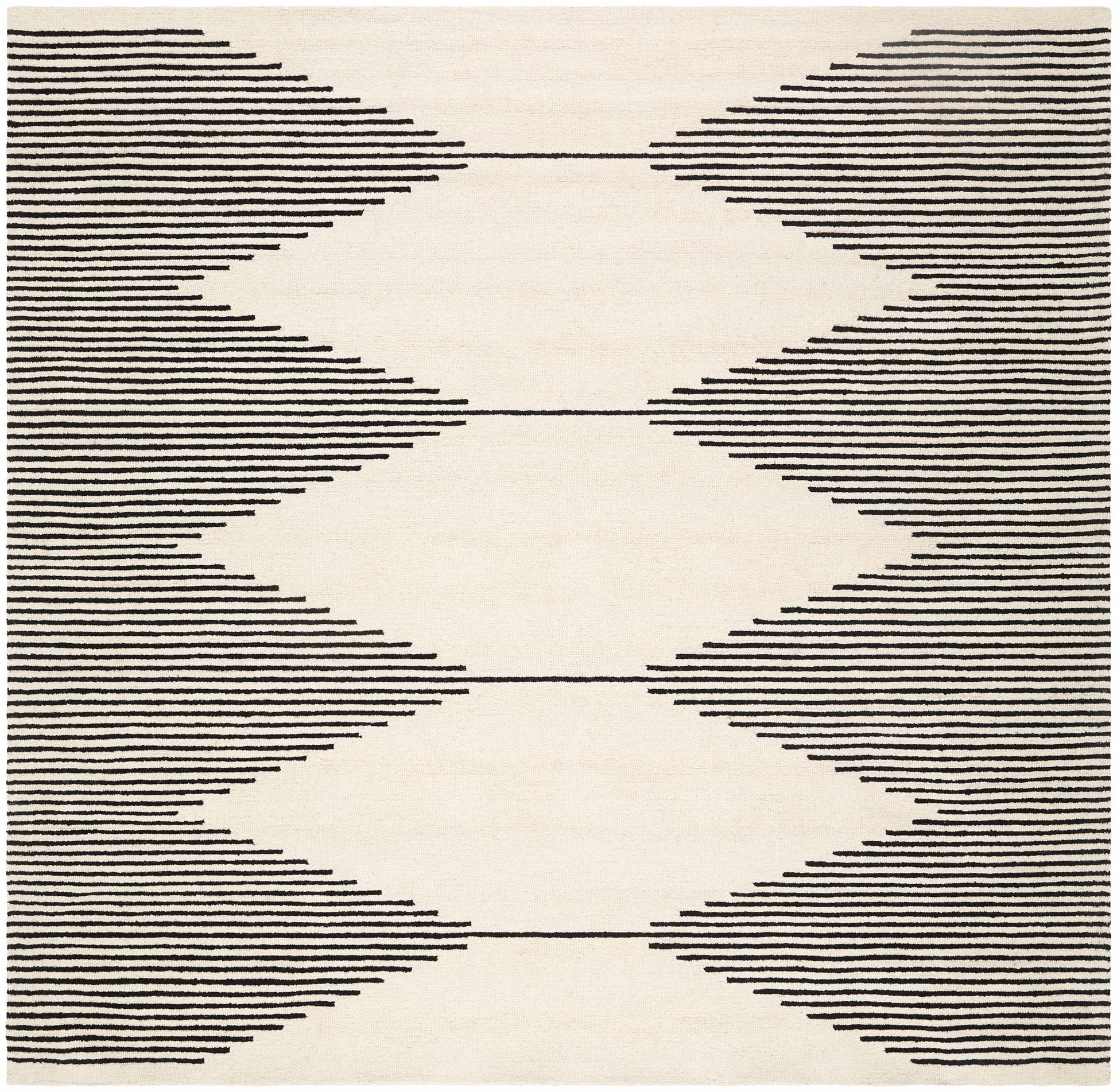 Black Modern Hand Tufted Wool Rug - Boutique Rugs