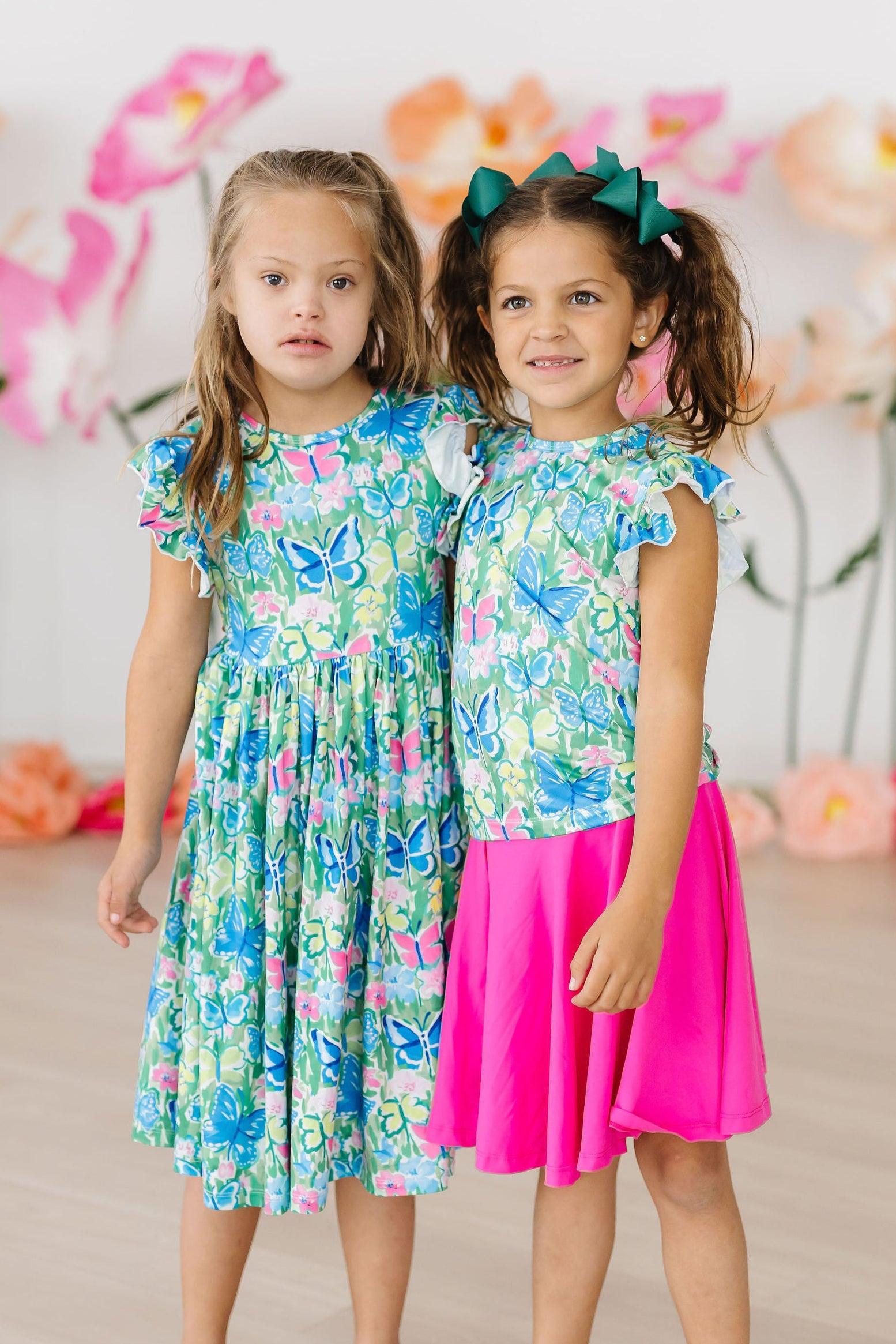 Watercolor Butterflies Twirl Dress - Mila & Rose ®
