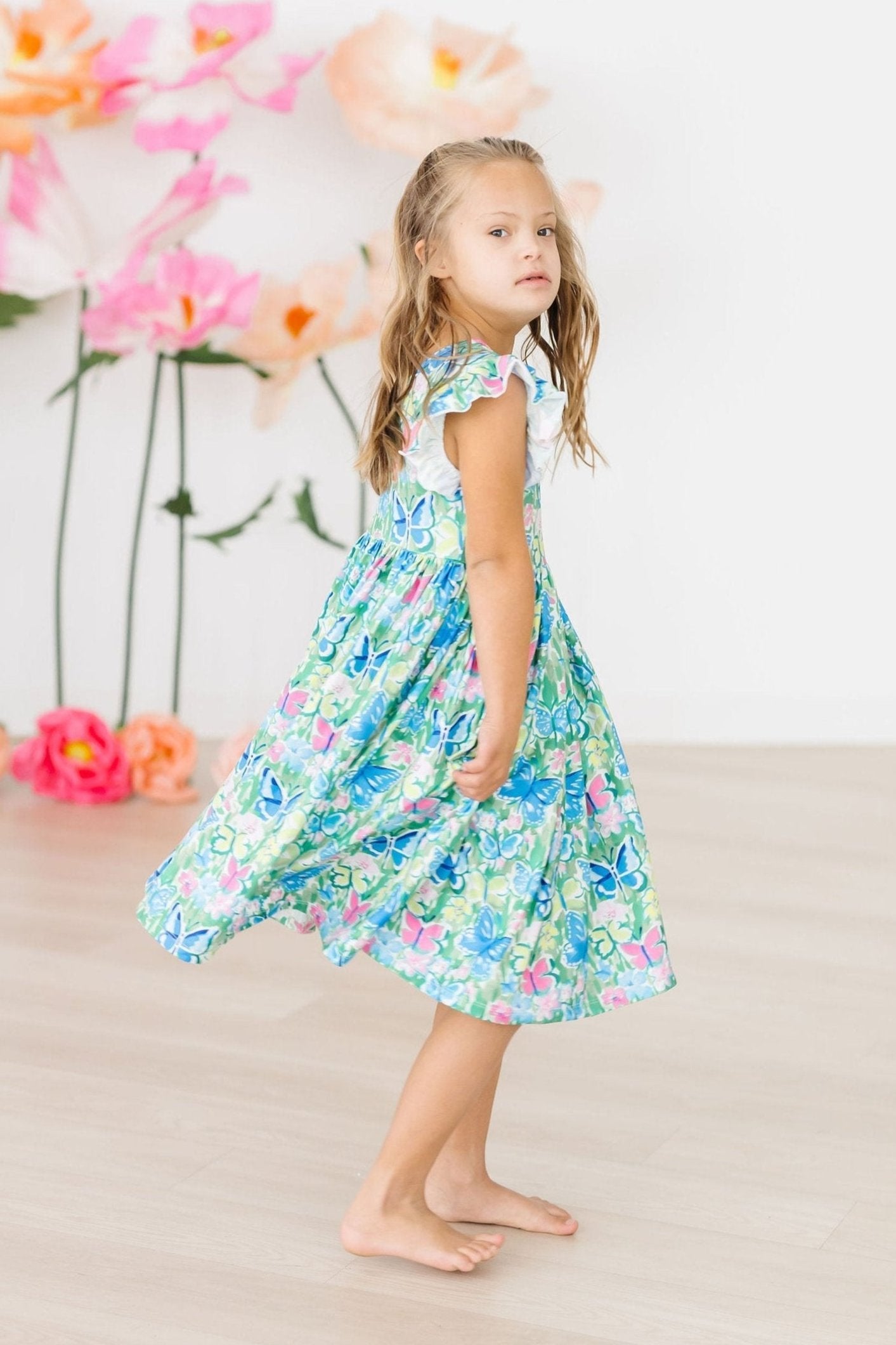 Watercolor Butterflies Twirl Dress - Mila & Rose ®
