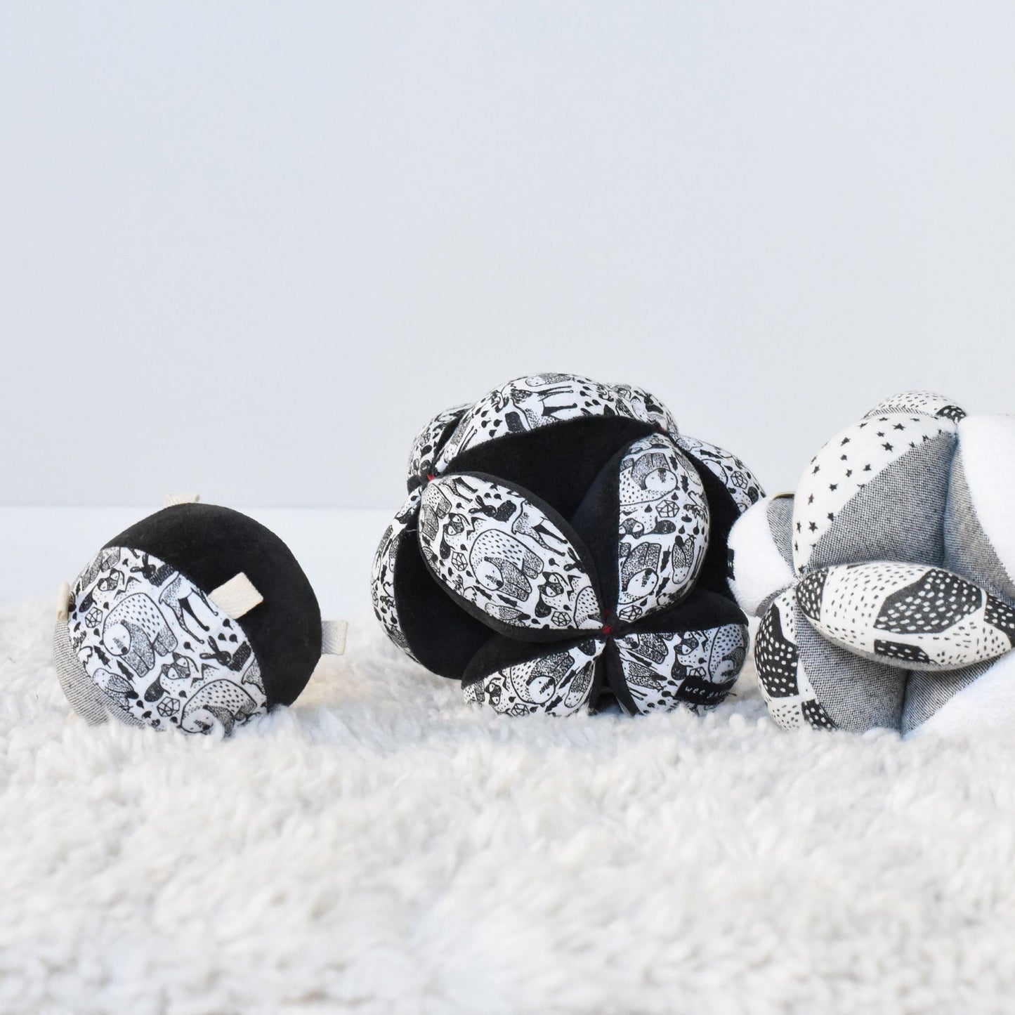 Taggy Ball with Rattle - Nordic - Wee Gallery