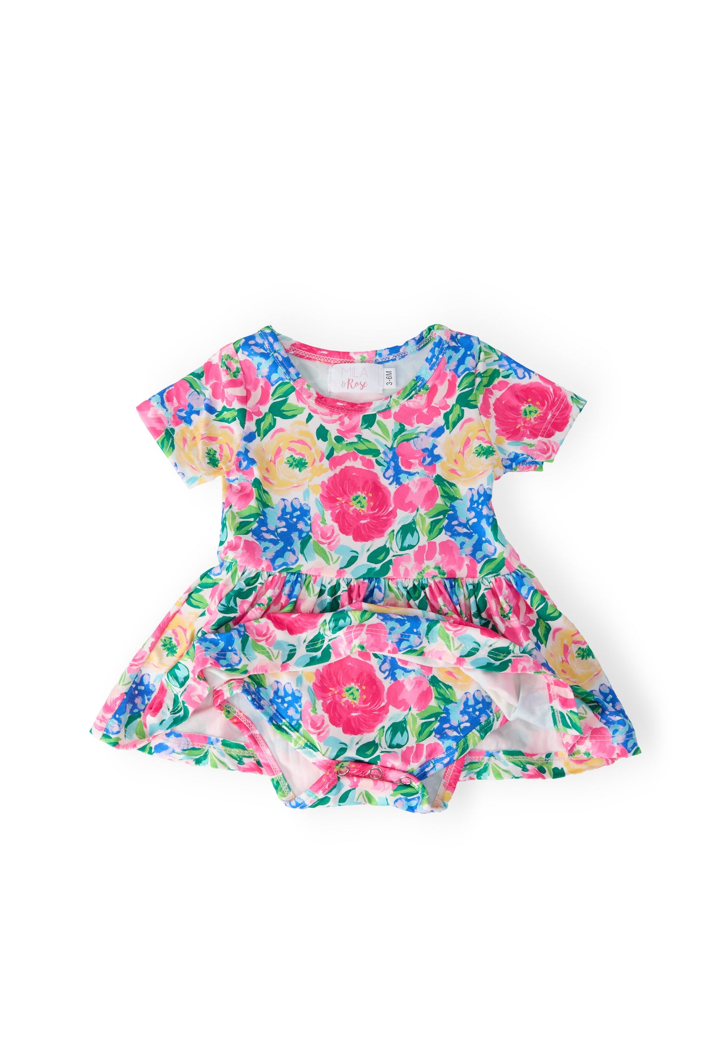 Wildflower Wishes Floral Twirl Bodysuit Baby Outfit - Mila & Rose ®