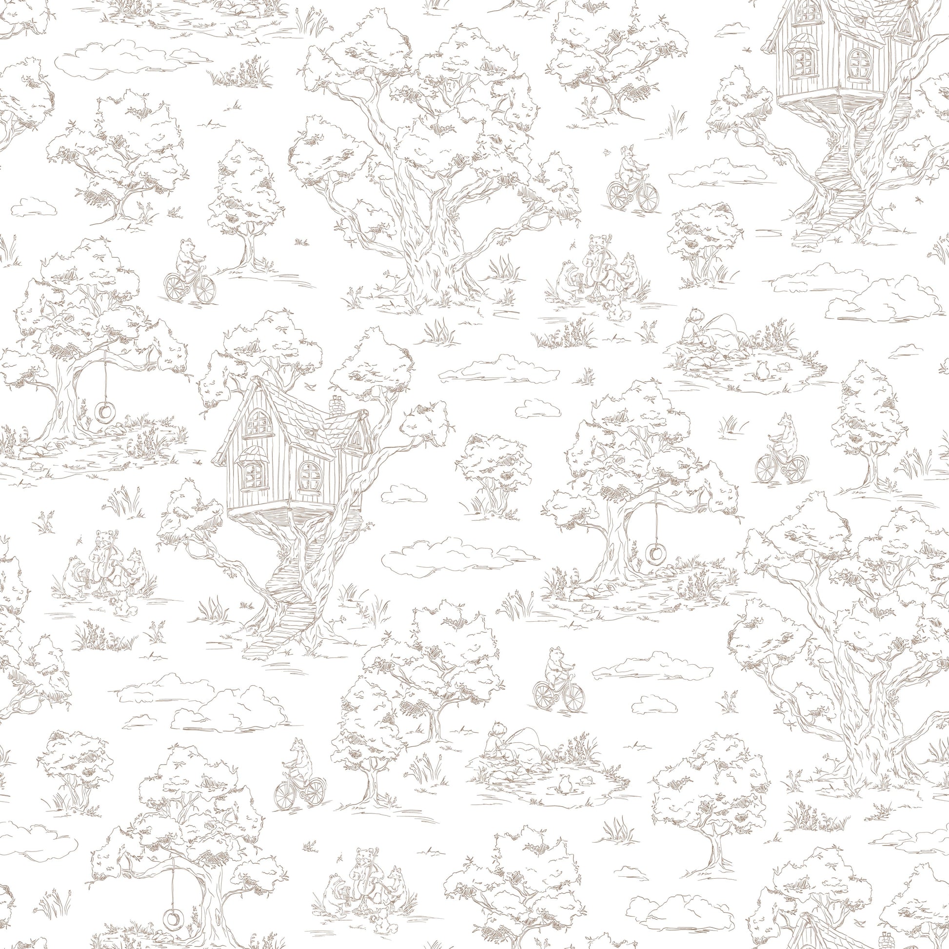 Wyatt Wallpaper by Aubrey Fairchild - Sample 1 foot by 1 foot / Neutral - Loomwell Home Goods