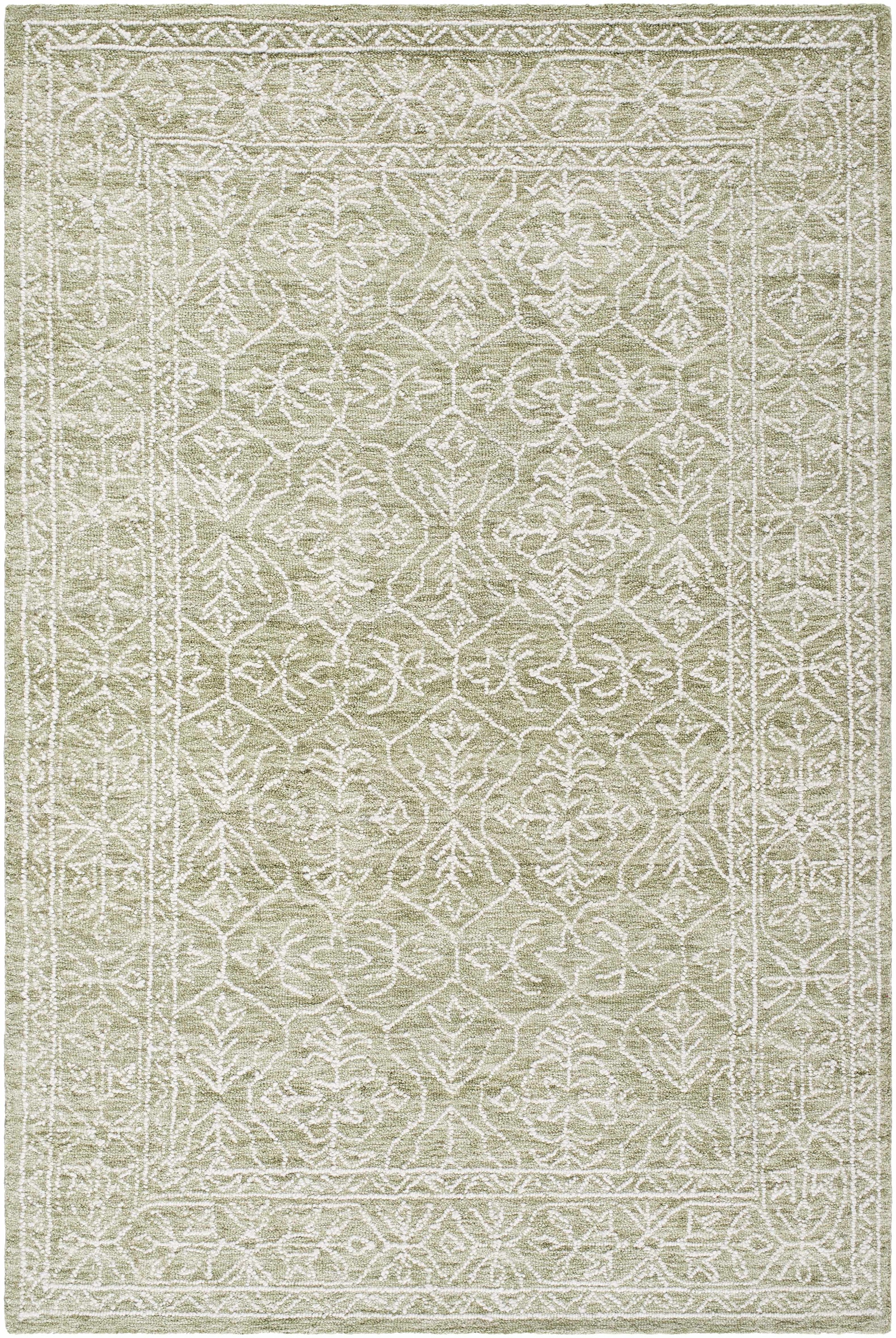 Gray Green Wool Area Rug - Boutique Rugs
