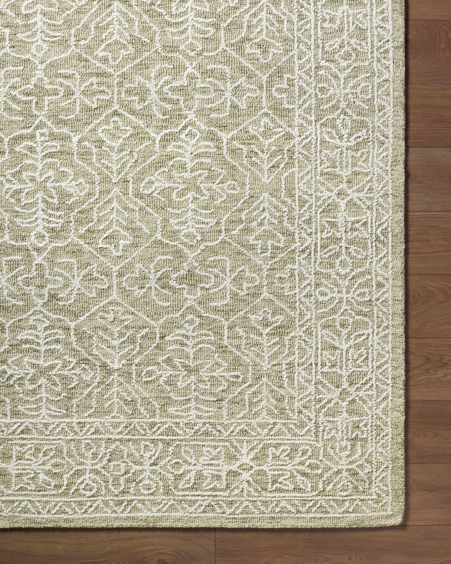 Gray Green Wool Area Rug - Boutique Rugs