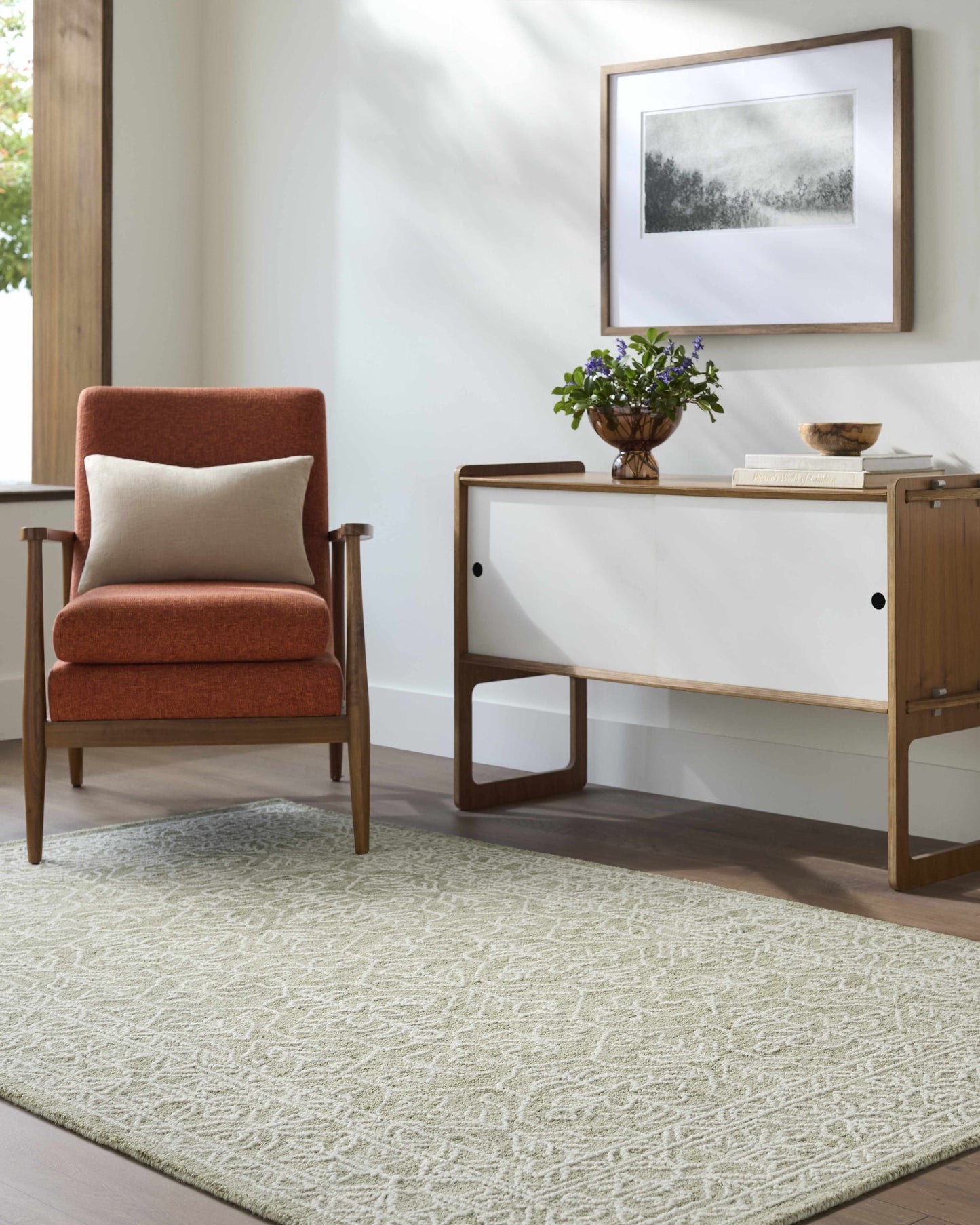 Gray Green Wool Area Rug - Boutique Rugs