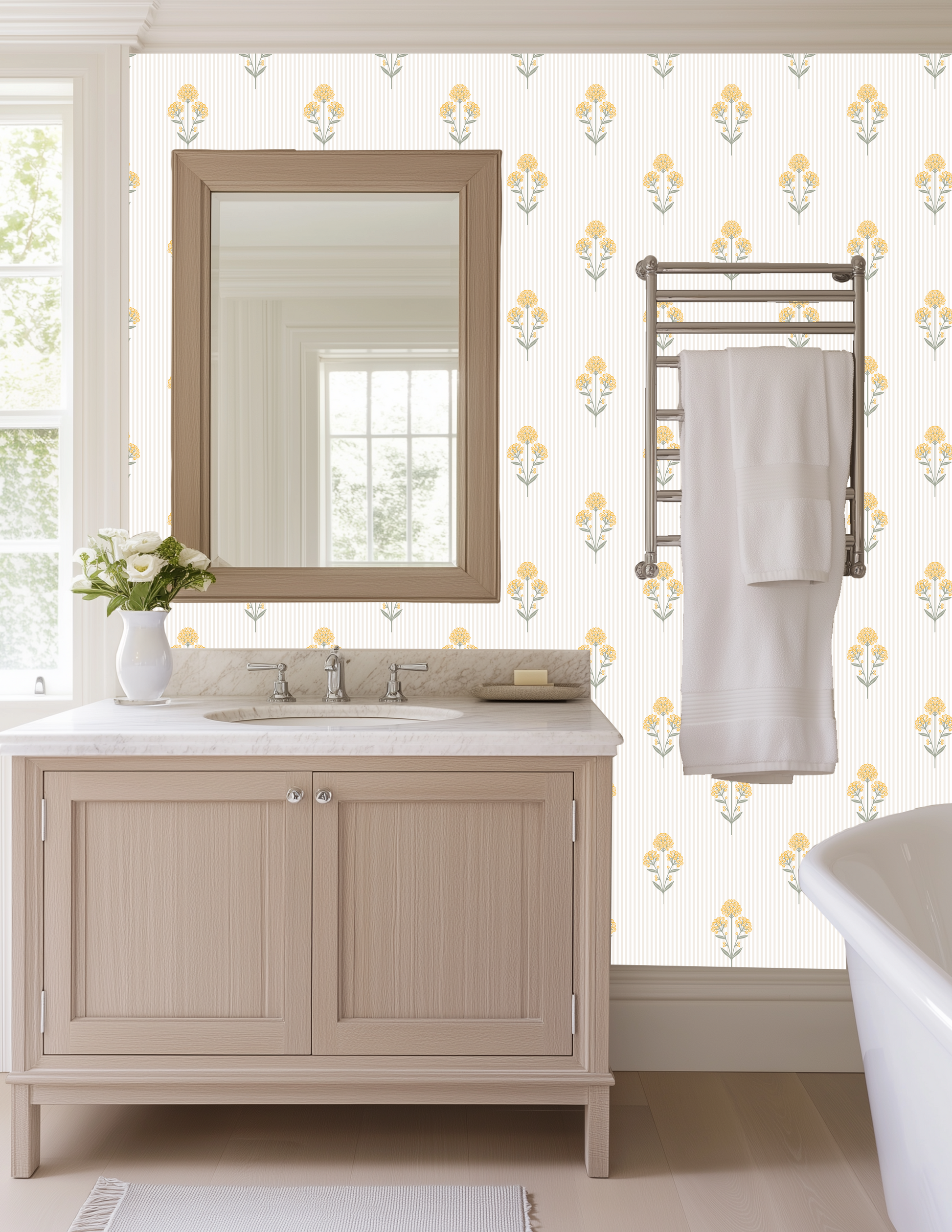 Susannah French Bouquet Wallpaper by Kourtni Gunn - Loomwell Home Goods