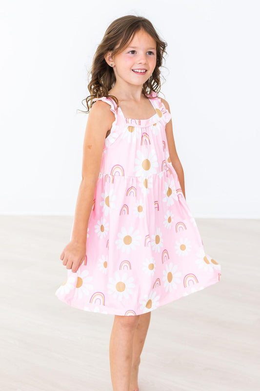 You are My Sunshine Dress with Flowers and Rainbows - Mila & Rose ®