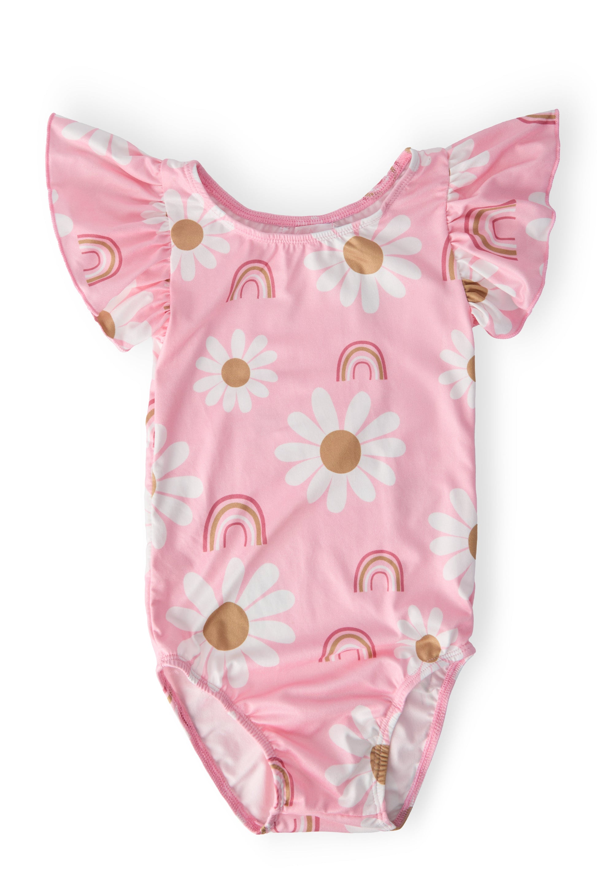 Daisies and Rainbows Flutter Sleeve Leotard - Mila & Rose ®