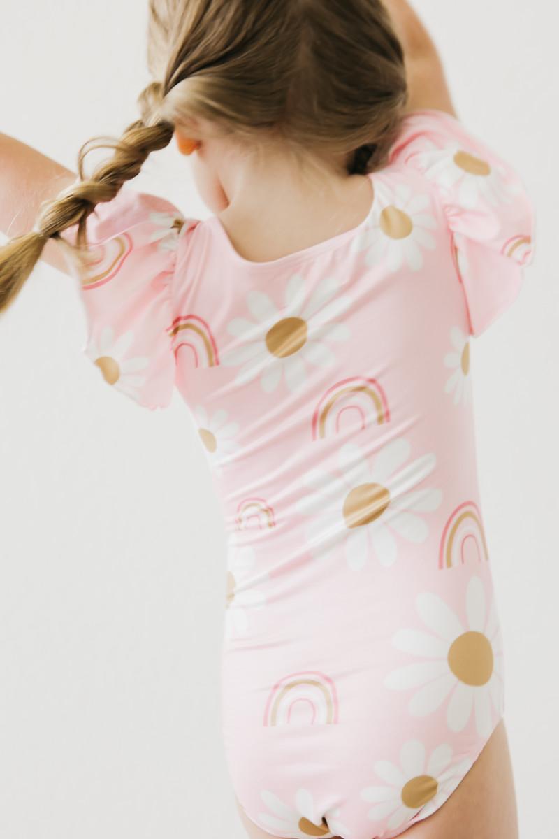 Daisies and Rainbows Flutter Sleeve Leotard - Mila & Rose ®