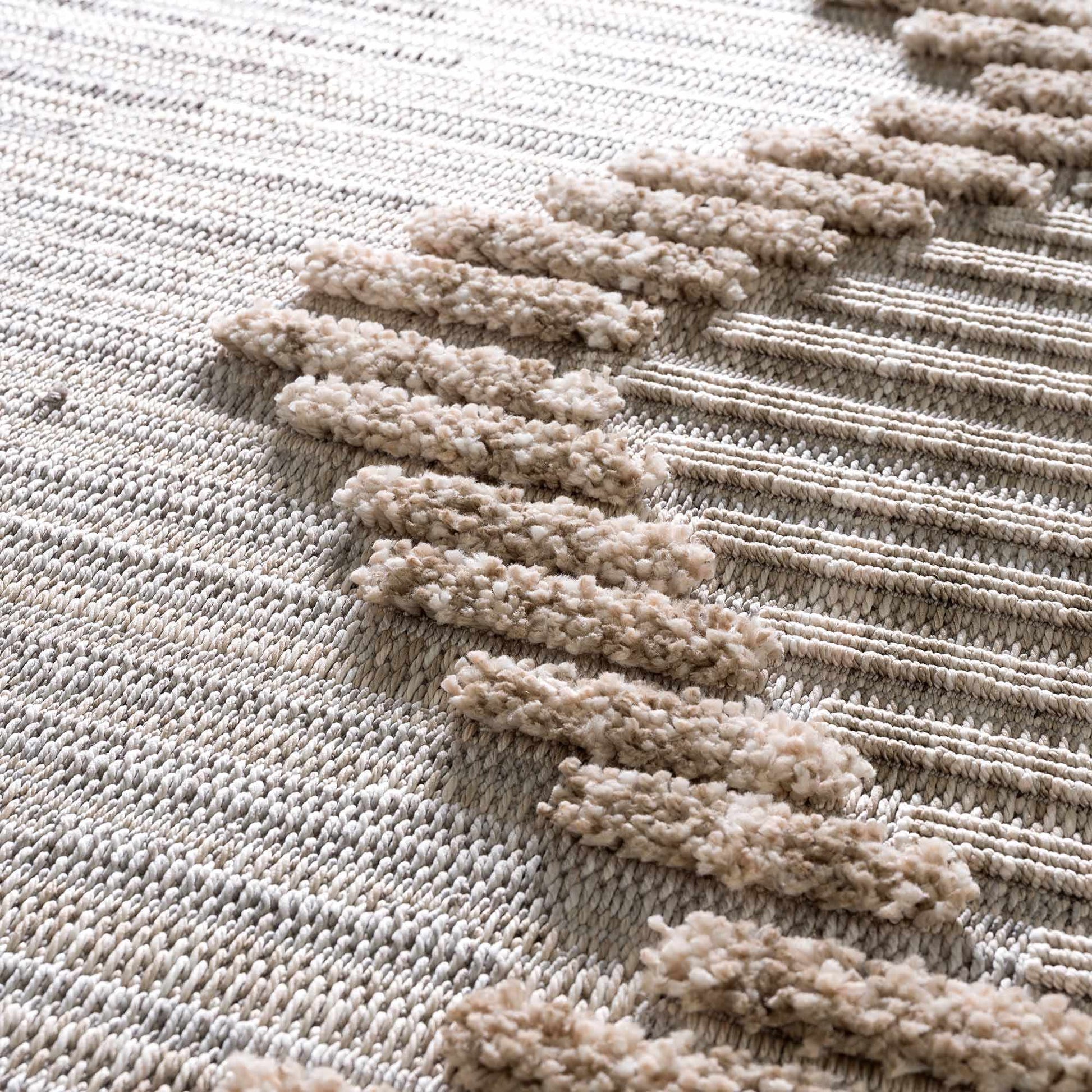 Maulawin Cream High-Low Area Rug - Boutique Rugs