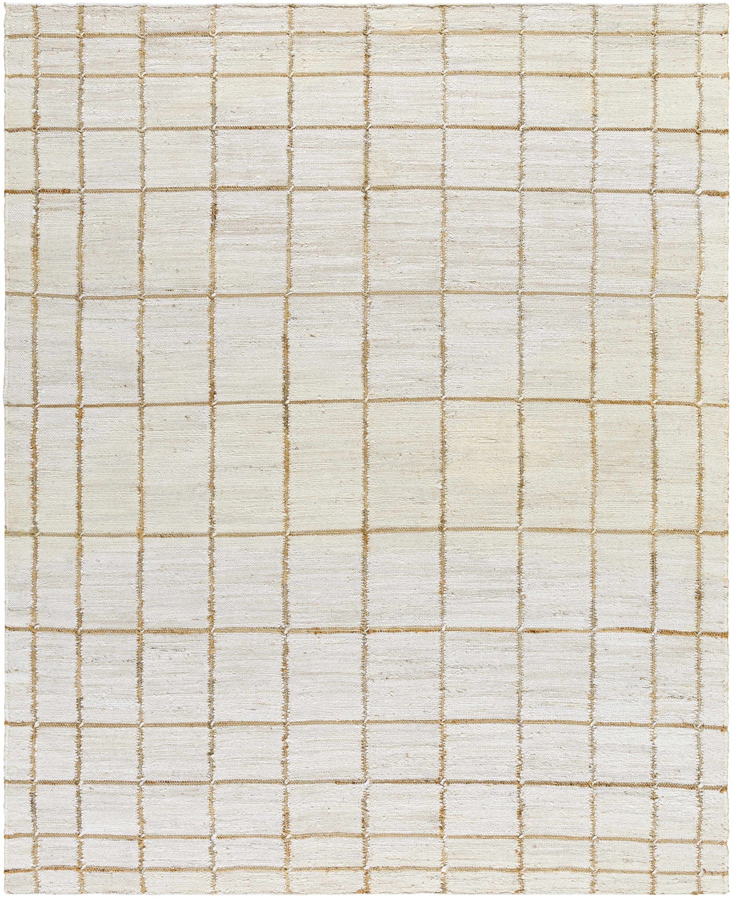 Light Checkered Jute Area Rug - Boutique Rugs