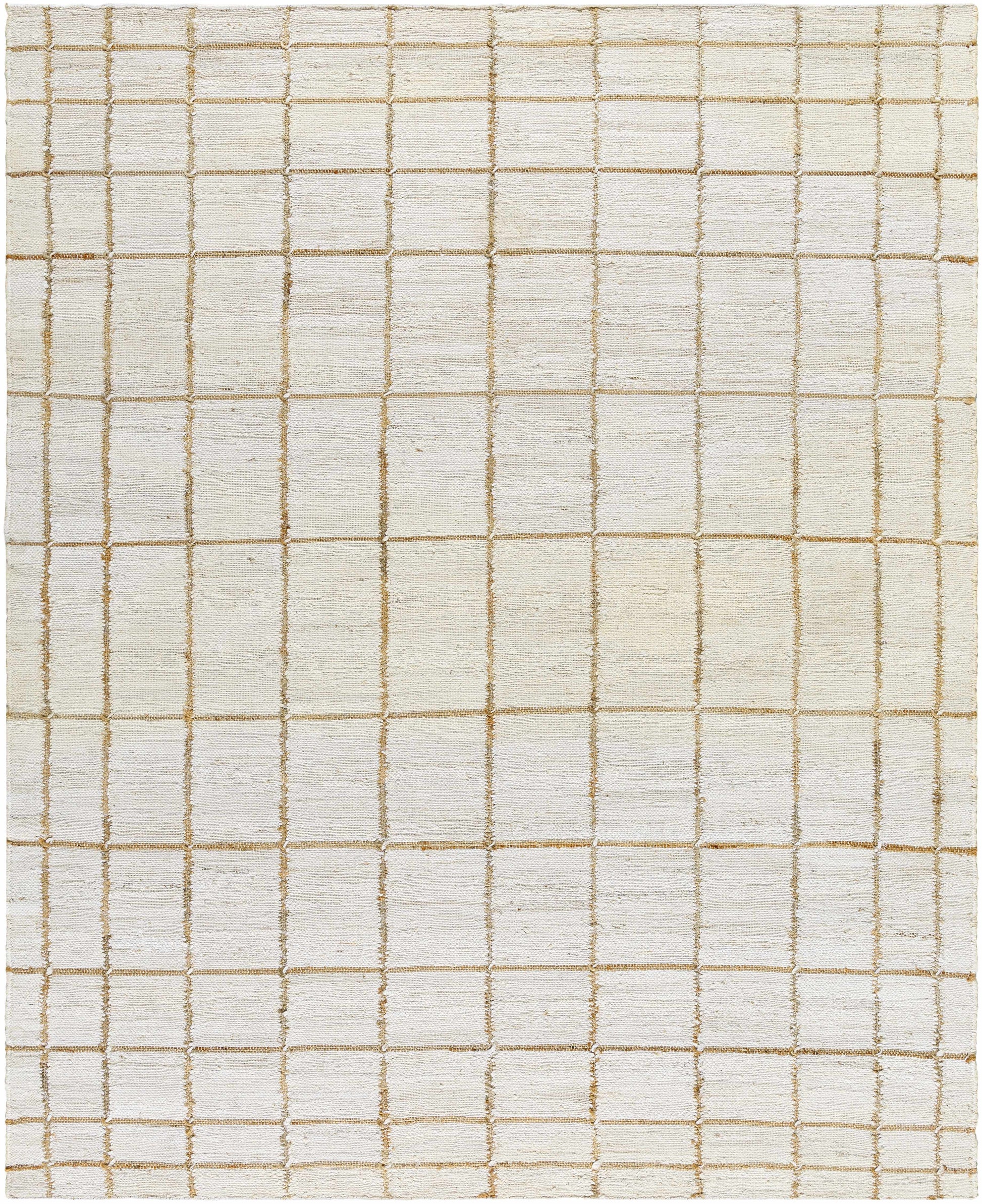 Light Checkered Jute Area Rug - Boutique Rugs