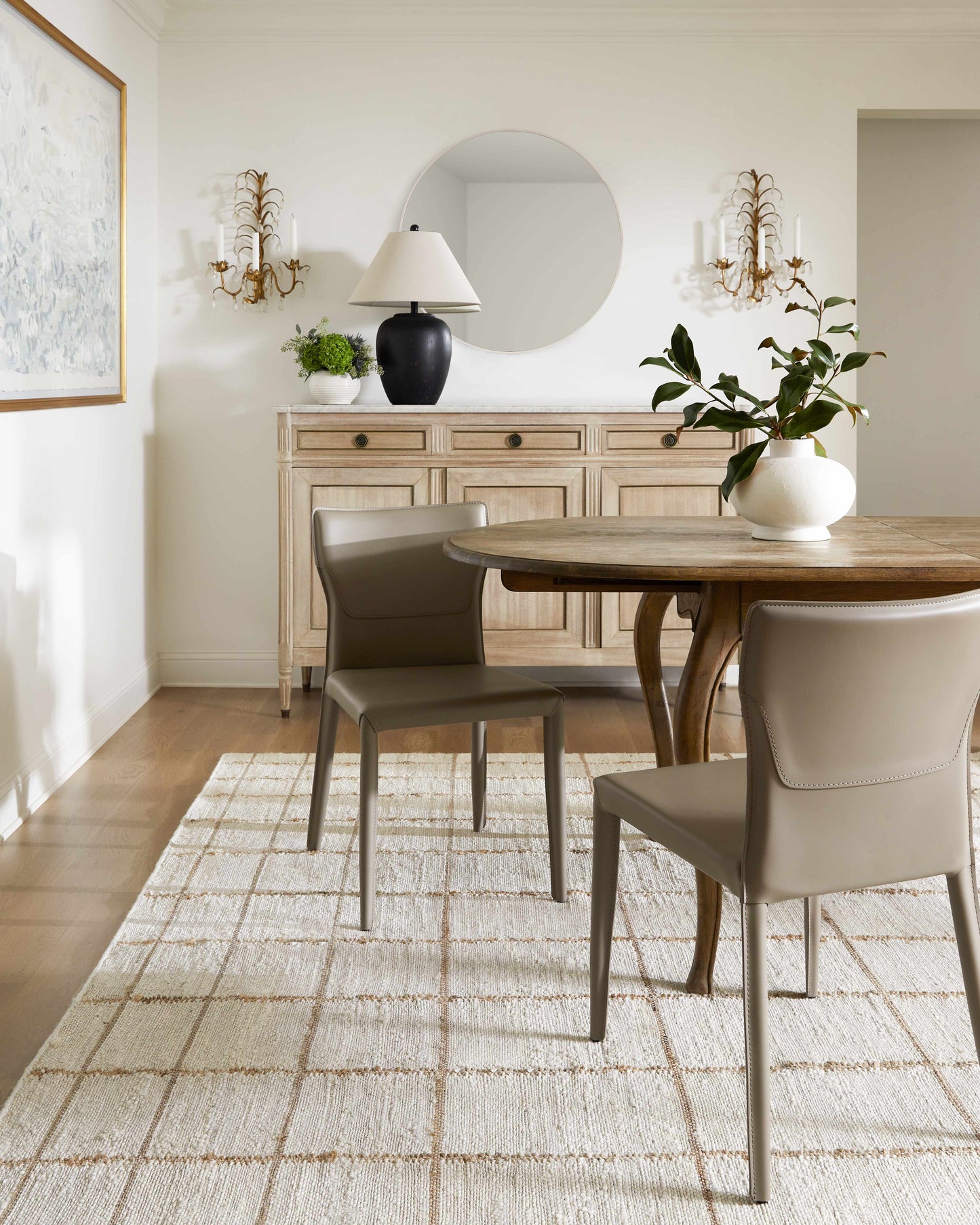 Light Checkered Jute Area Rug - Boutique Rugs