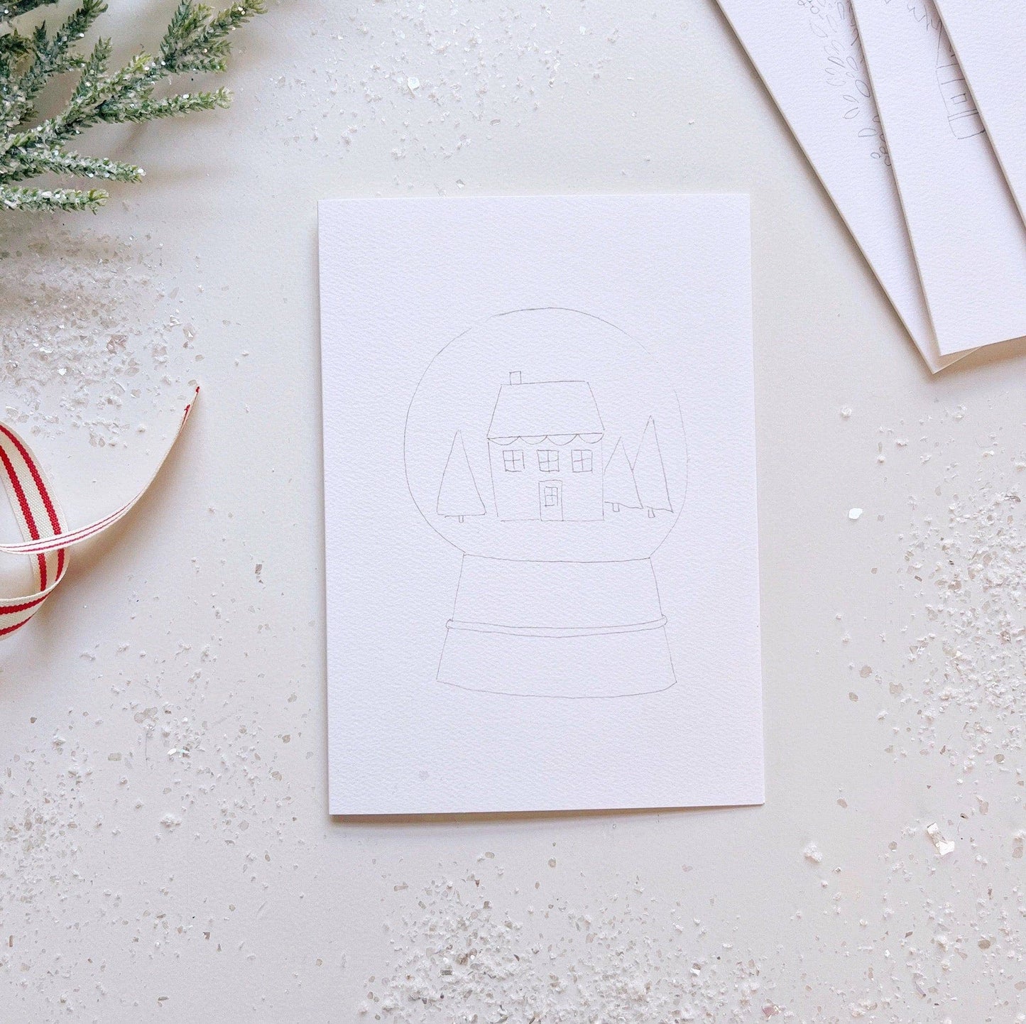 Paintable Notecards - Christmas Cheer