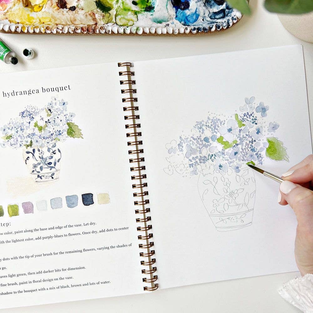 Flower Watercolor Painting Workbook