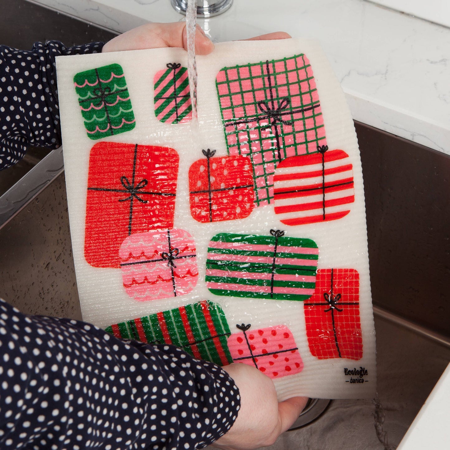 Large Swedish Dishcloth - Christmas Packages