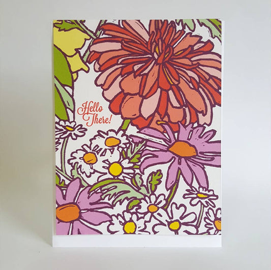 Hello There Botanical Friendship Greeting Card / Art Card