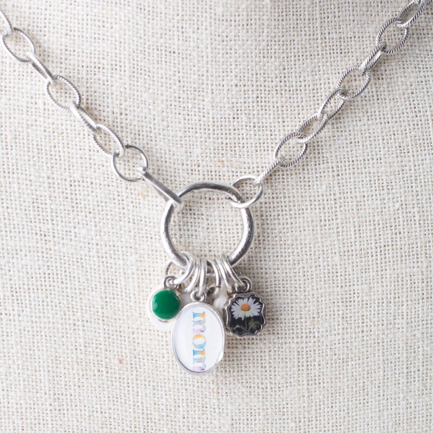 Circle Charm Necklace - Gold Silver