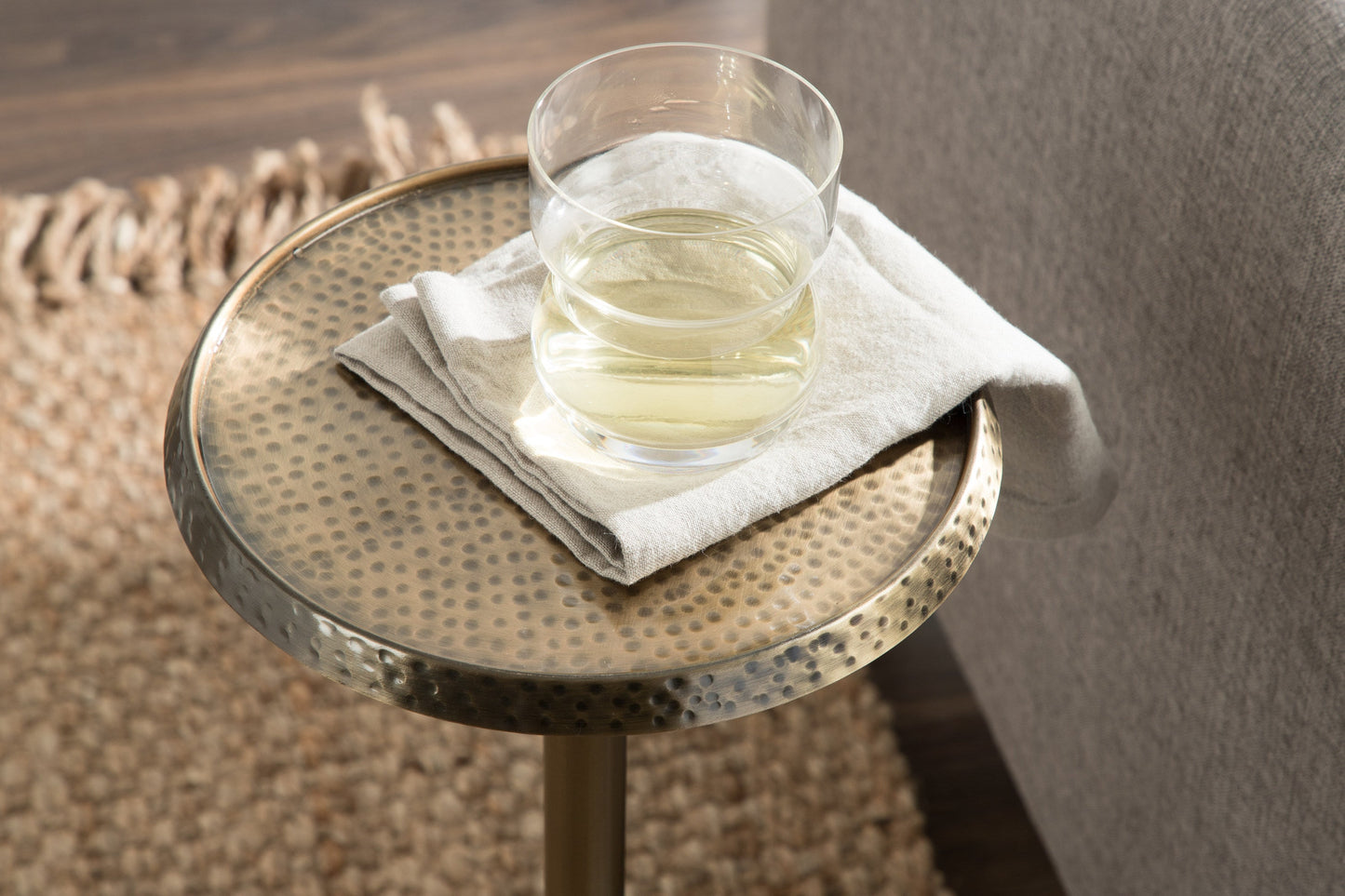 Sanzo Metal Cocktail Table or Plant Stand