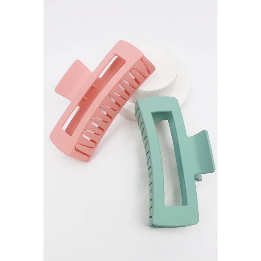 Extra Large Matte Rectangle Claw Hair Clip - Love and Repeat