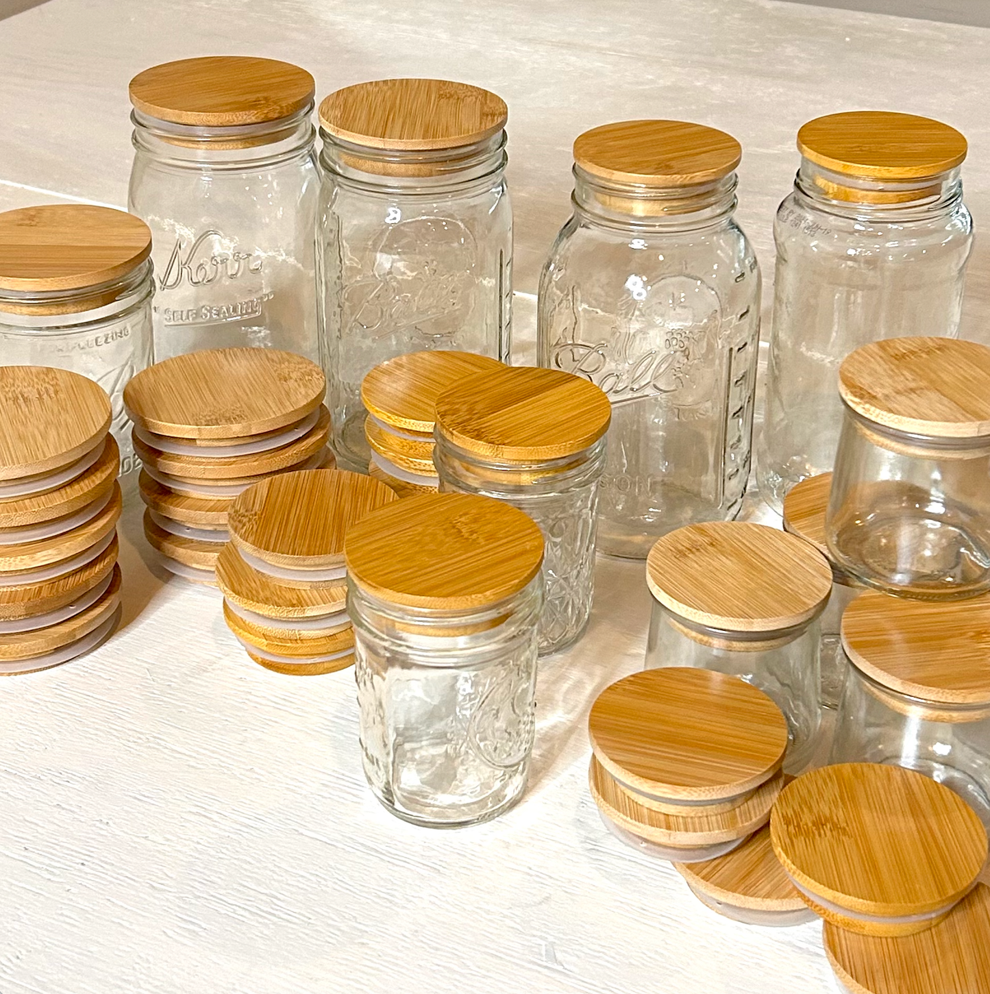 Bamboo Mason Jar Lid - Regular