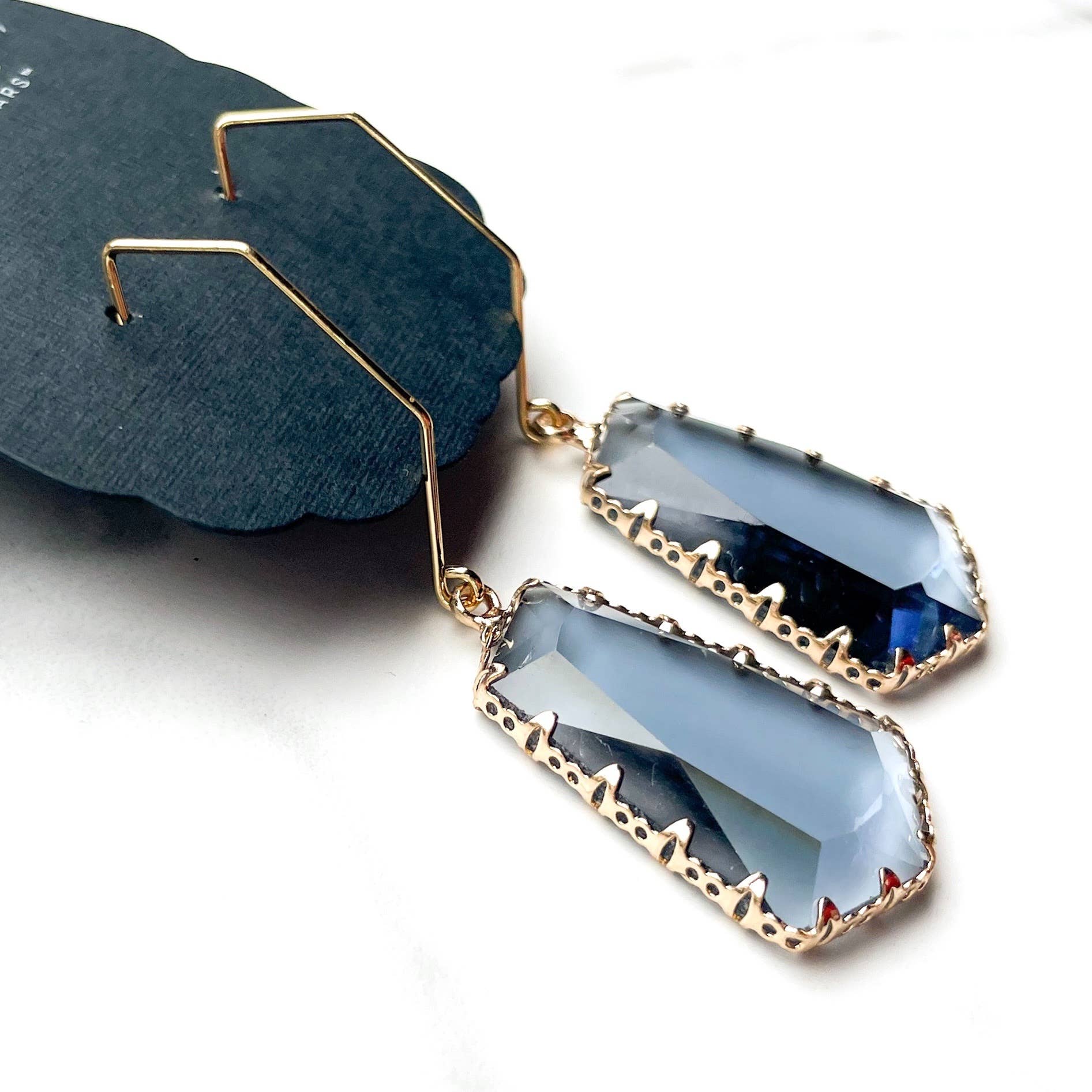 ’Prism’ Earrings in Slate Smoke