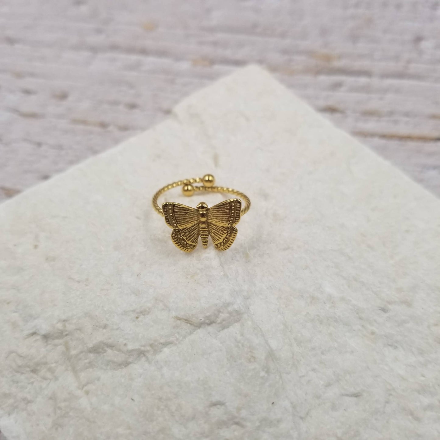 Anillo Mariposa - Baño de oro 18K