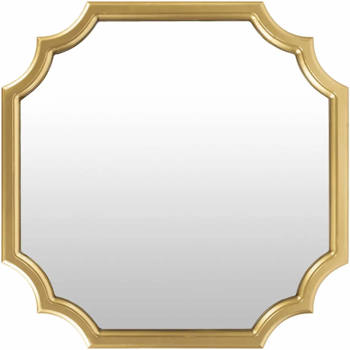 Abangay Gold Contemporary Wood Frame Mirror - 24’’H x 24’’W Specialty - Boutique Rugs